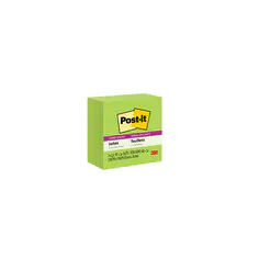 7010371216 - Post-it® Super Sticky Notes 654-5SSLE, 3 in x 3 in (76 mm x 76 mm), Limeade, 5 Pads/Pack