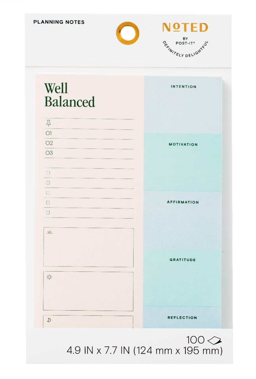 7100325083 - Post-it Planning Notes NTD9-58-1, 4.9 in x 7.7 in (124 mm x 195 mm)