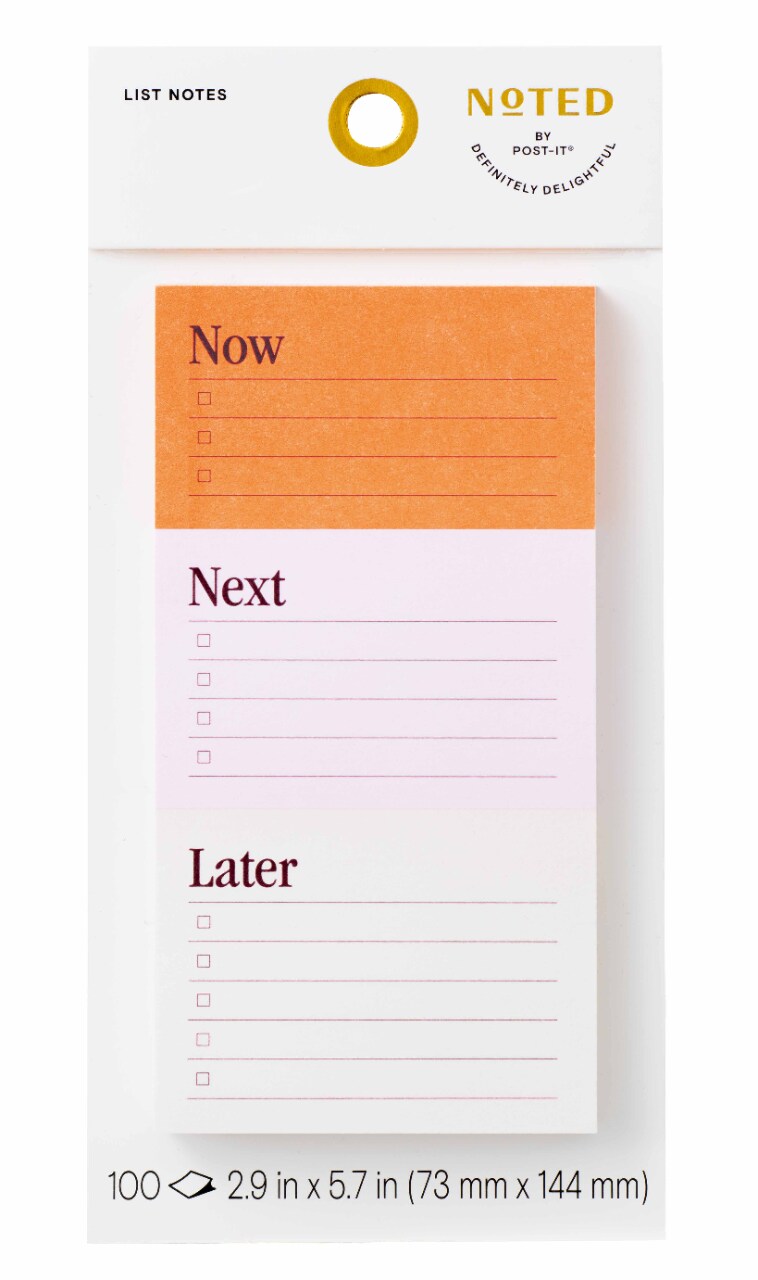7100325074 - Post-it List Notes NTD9-36-1, 2.9 in x 5.7 in (73 mm x 144 mm)