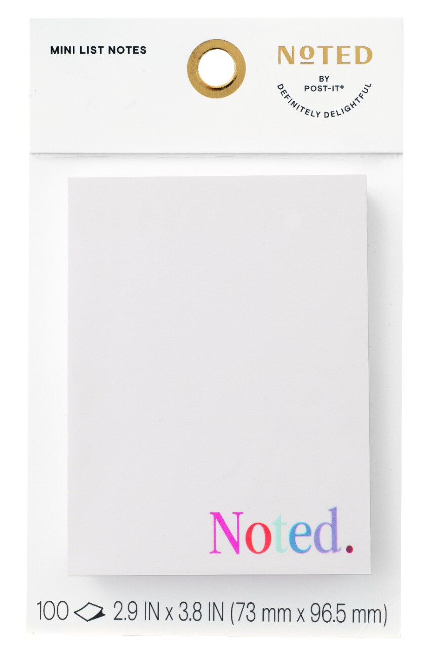 7100324648 - Post-it Mini List Notes NTD9-34-2, 2.9 in x 3.8 in (73 mm x 96.5 mm)