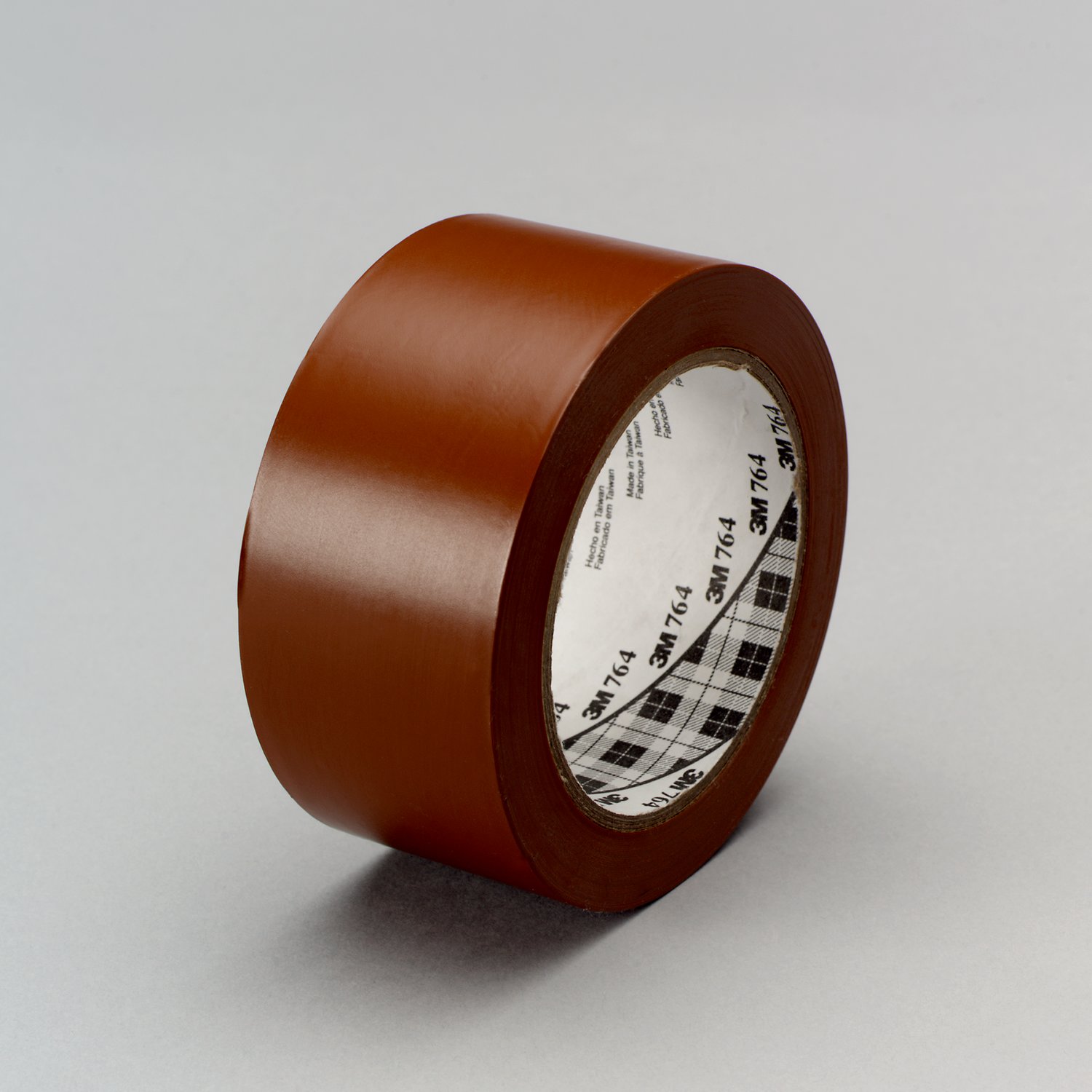 7100044469 - 3M General Purpose Vinyl Tape 764, Brown, 49 in x 36 yd, 5 mil, 3 Roll/Case, Plastic Core