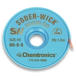 80510 - CHEMTRONICS SODER WICK ROSIN FLUX DESOLDERING WICK 10FT