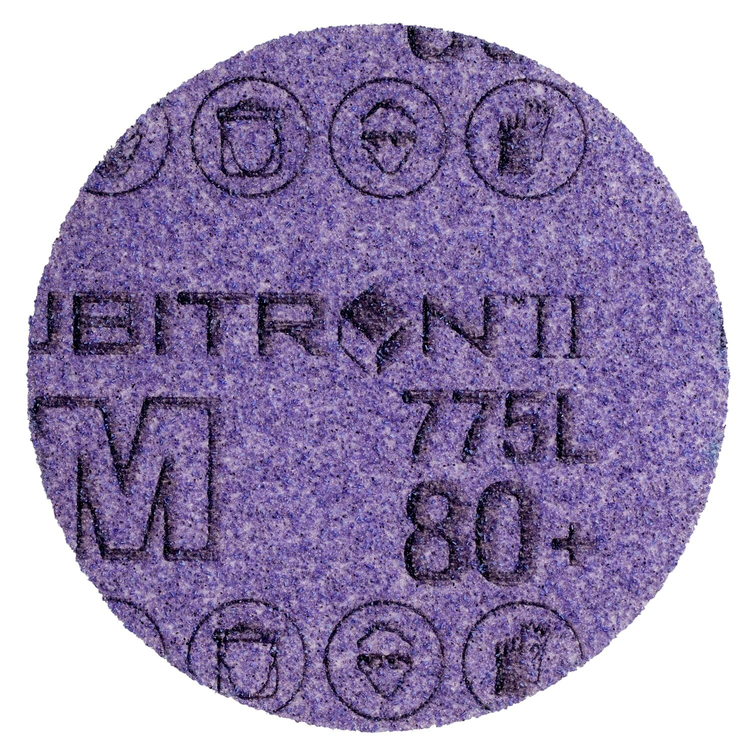 7100214887 - 3M Cubitron II Stikit Film Disc 775L, 80+ 3MIL, 4 in x 1/2 in, Linered, Die 400DN, Ninja, 25/Pac, 500 ea/Case