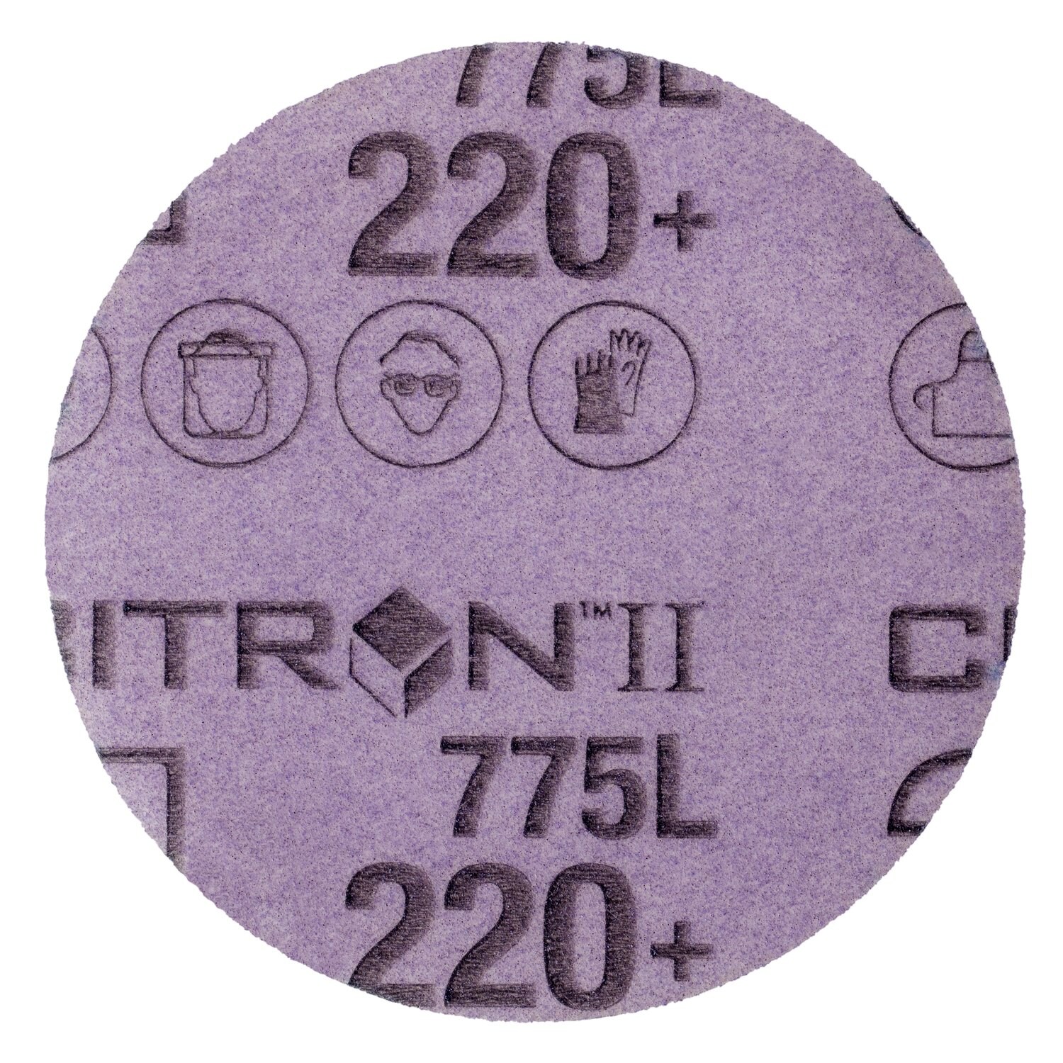 7100214891 - 3M Cubitron II Stikit Film Disc 775L, 220+ 3MIL, 4 in x 1/2 in, Linered, Die 400DN, Ninja, 25/Pac, 500 ea/Case