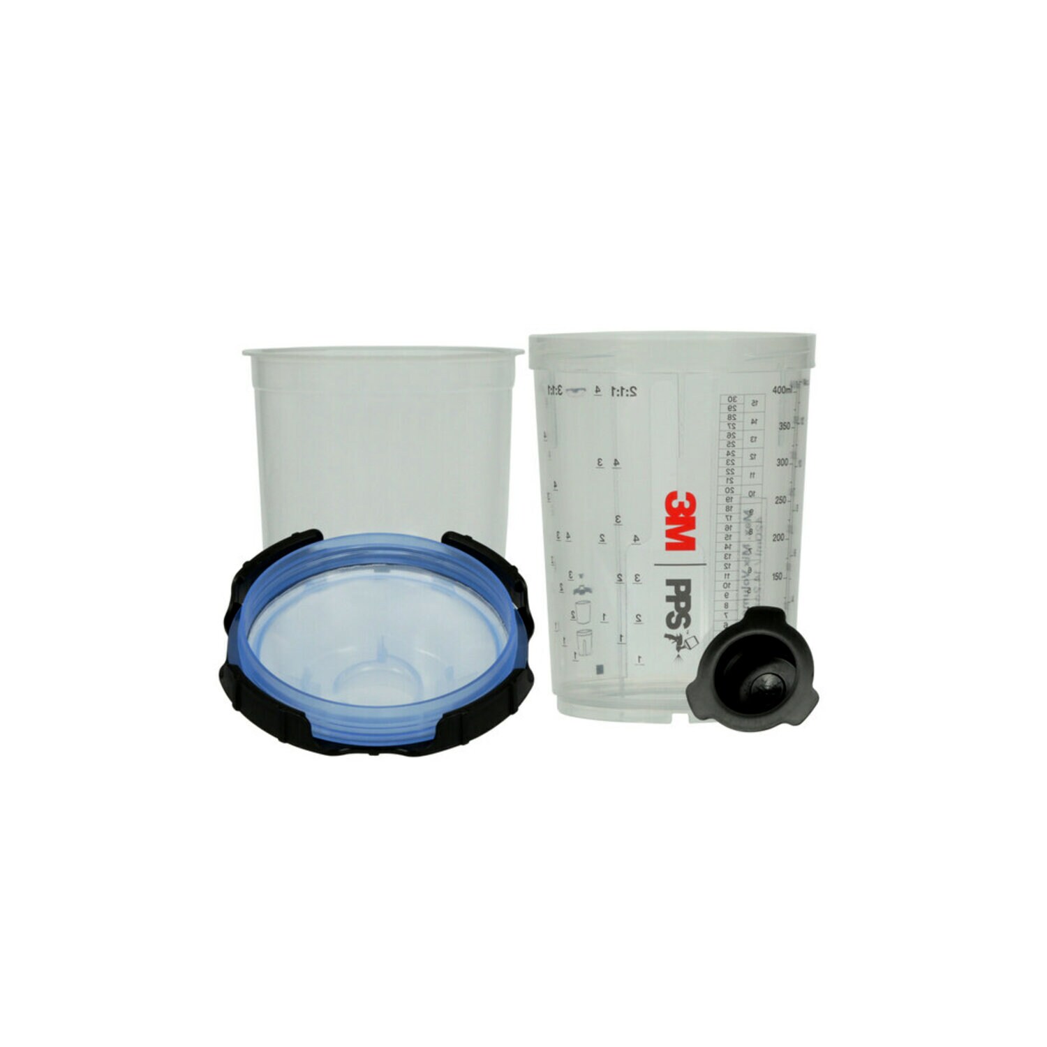 7100134646 - 3M PPS Series 2.0 Spray Cup System Kit, 26312, Midi (13.5 fl oz, 400
mL), 125 Micron Filter, 1 kit per case