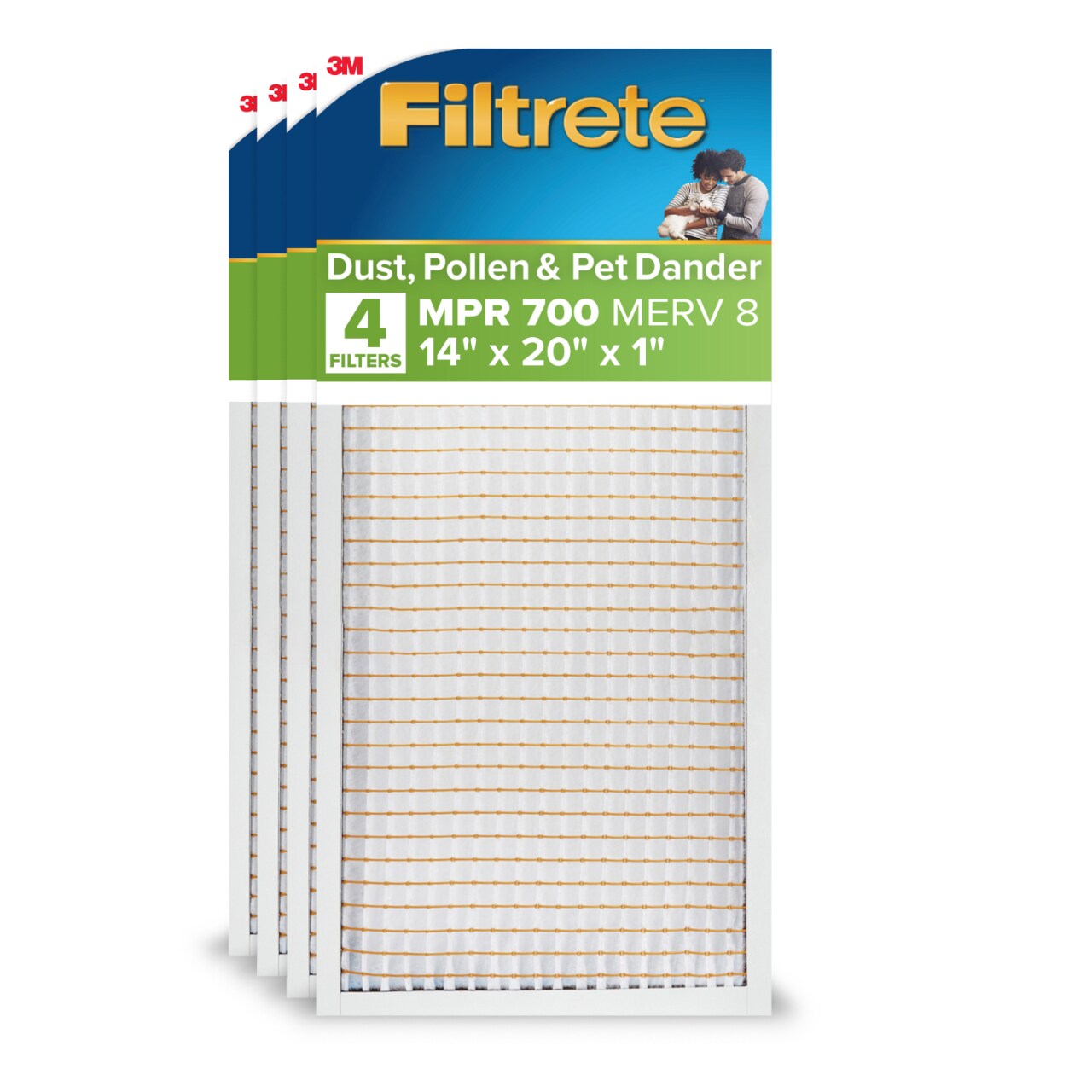 7100353166 - Filtrete Electrostatic Air Filter 700 MPR 705-4, 14 in x 20 in x 1 in (35.5 cm x 50.8 cm x 2.5 cm)