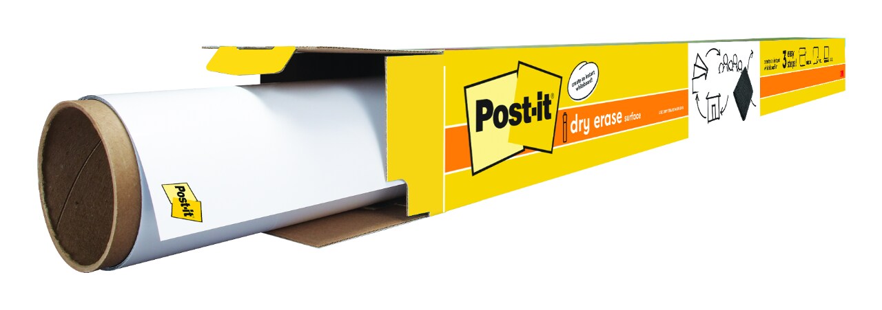 7100326692 - Post-it Super Sticky Dry Erase Surface DEF4x3, 3 ft x 4 ft (91.4 cm x 1.21 m)