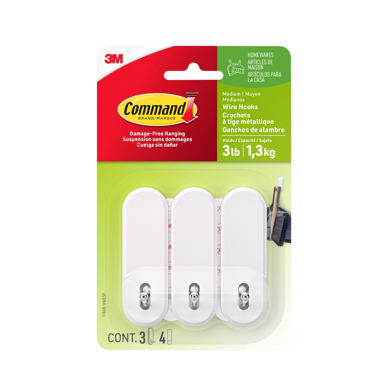 7100370823 - Command Medium Wire Hooks 17068-HWESF