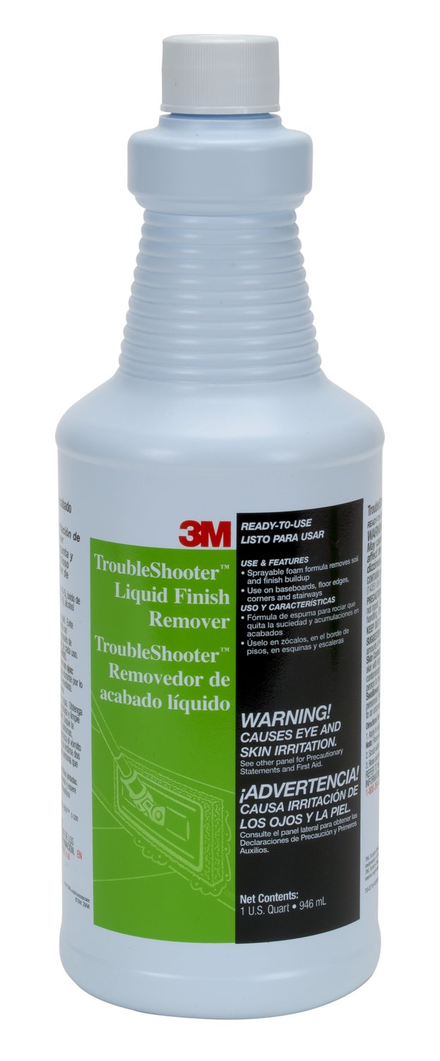 7010303542 - 3M TroubleShooter Liquid Finish Remover, 1 Quart, 6/Case