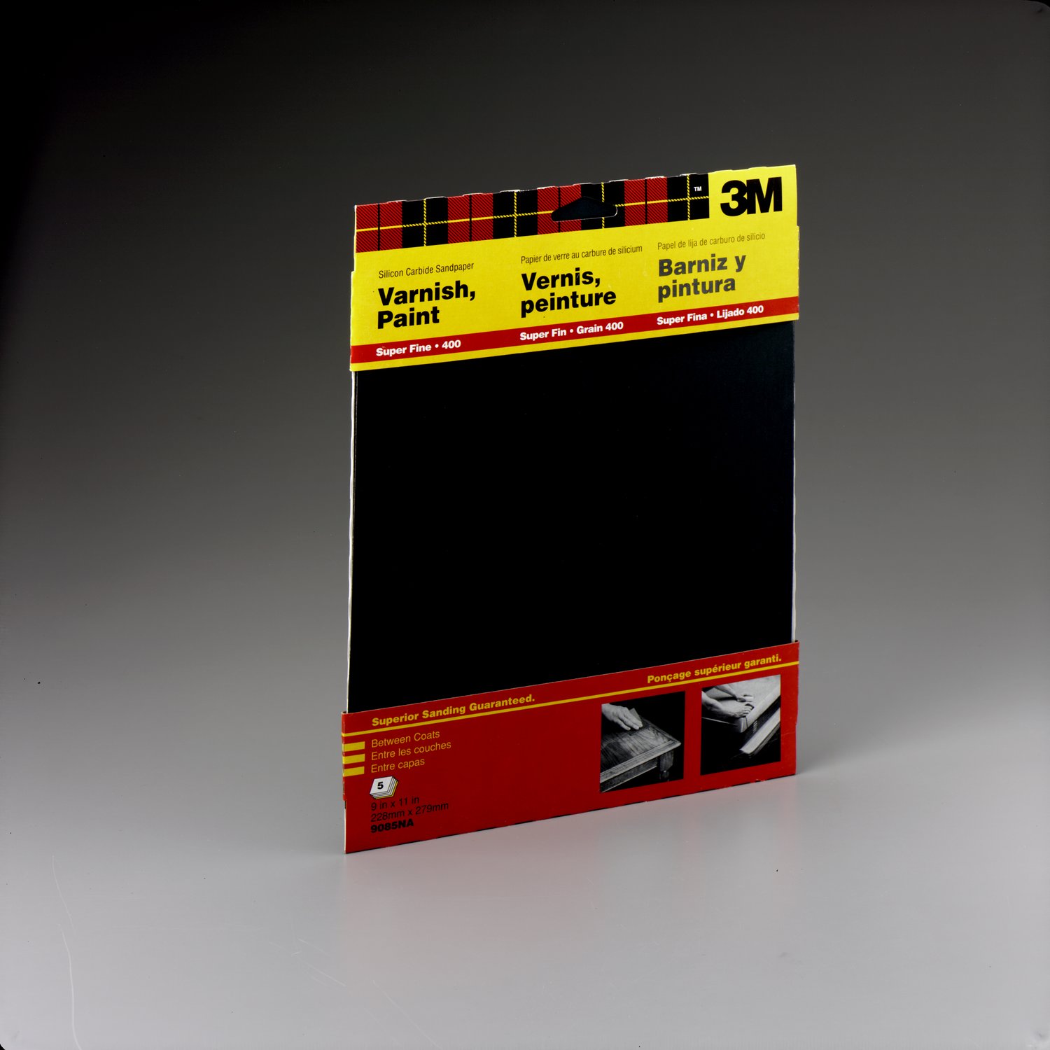 7010383681 - 3M Wetordry Sanding Sheets 9085NA, 9 in x 11 in, 400 grit, 5 sheets/pk, 10 pks/inner, 50 pks/cs