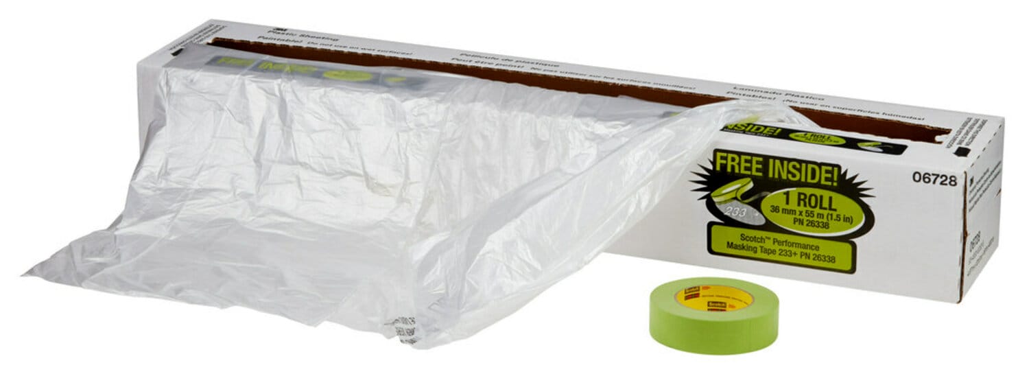 7000000535 - 3M Overspray Protective Sheeting, 06728, 16 ft x 350 ft, 1 per case