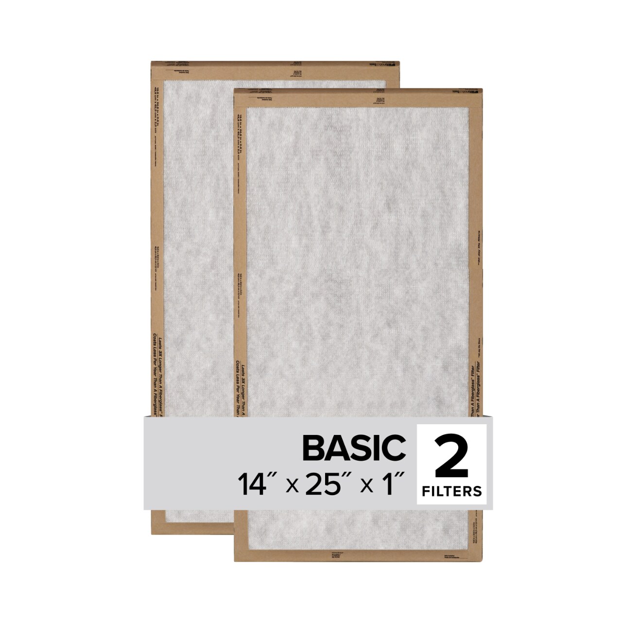 7100326975 - Filtrete Flat Panel Air FIlter FPL04-2PK-24, 14 in x 25 in x 1 in (35.5 cm x 63.5 cm x 2.5 cm)