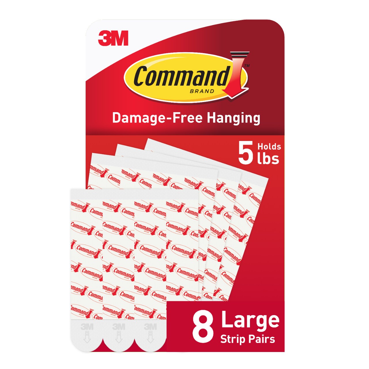 7100281873 - Command Large Foam Replacement Strips 17023-8ESF, 8 Strips
