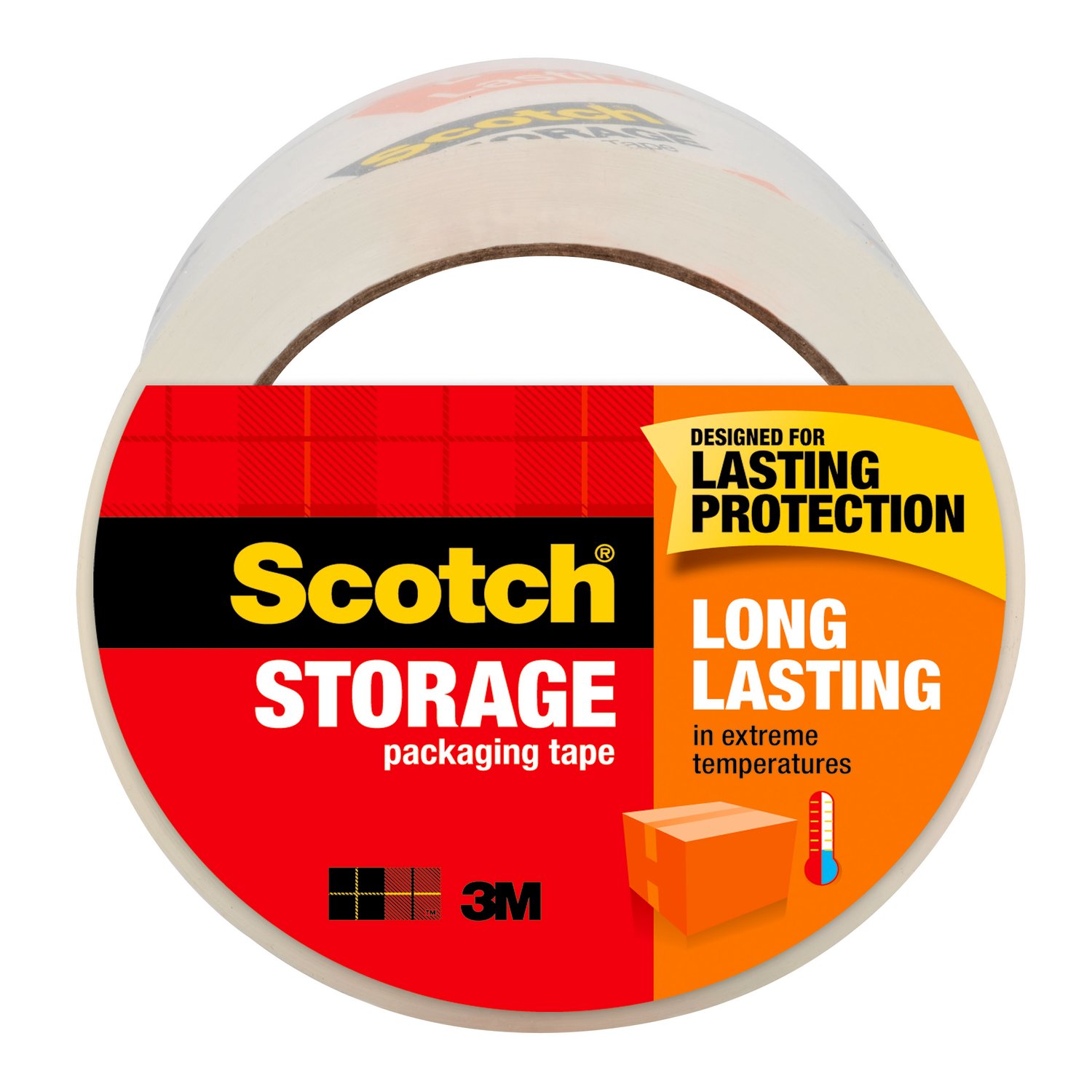 7100117585 - Scotch Long Lasting Storage Packaging Tape, 3650, 1.88 in x 54.6 yd (48 mm x 50 mm), 12/case