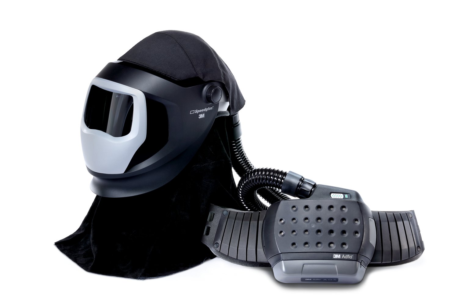 7100200577 - 3M Adflo PAPR and Versaflo M-Series Helmet Kit w Speedglas Welding
Shield, 38-1101-00SW, Li Ion Battery, (No ADF) 1 EA/CASE