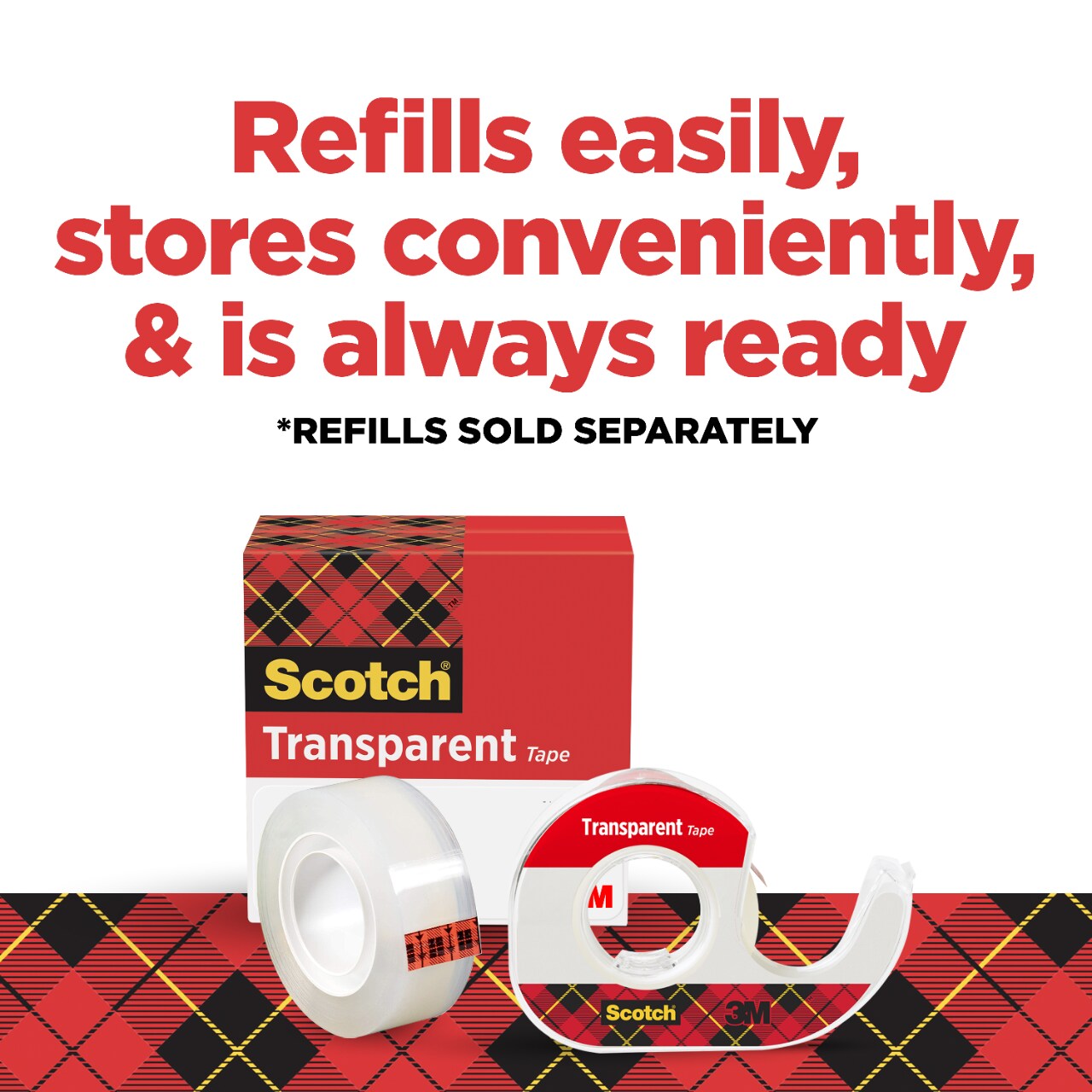 7100307173 - Scotch Transparent Tape 157S, 0.75 IN x 300 IN, (8.33 YD), 19 mm x 7.62 m