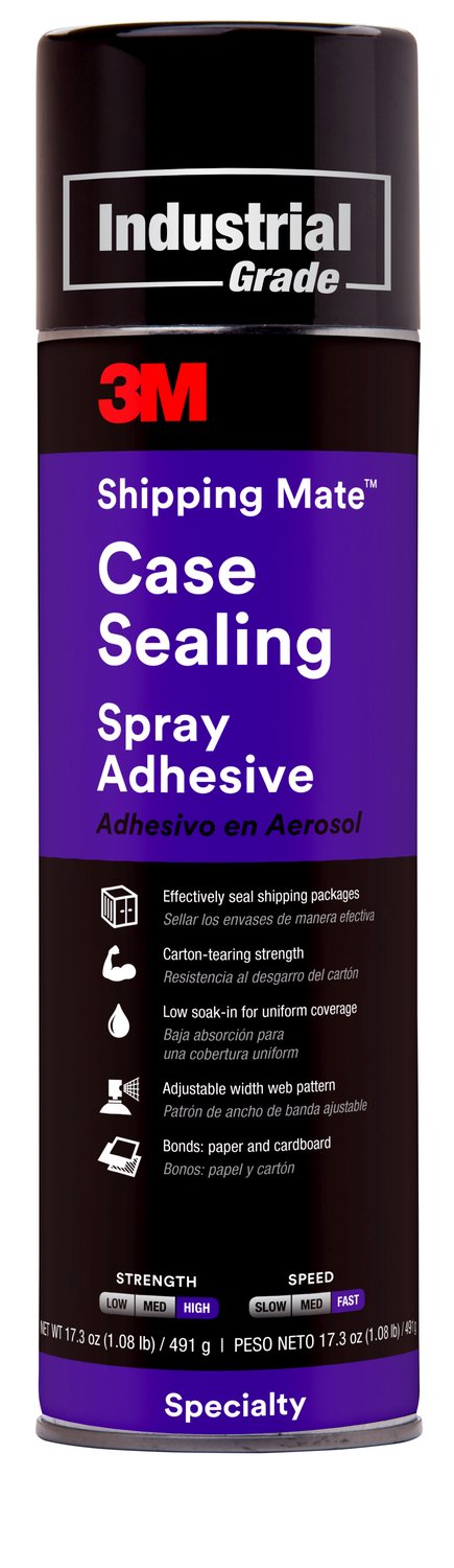 7000143197 - 3M Shipping-Mate Case Sealing Adhesive, Clear, 24 fl oz Can (Net Wt
17.3 oz), 12/Case, NOT FOR SALE IN CA AND OTHER STATES
