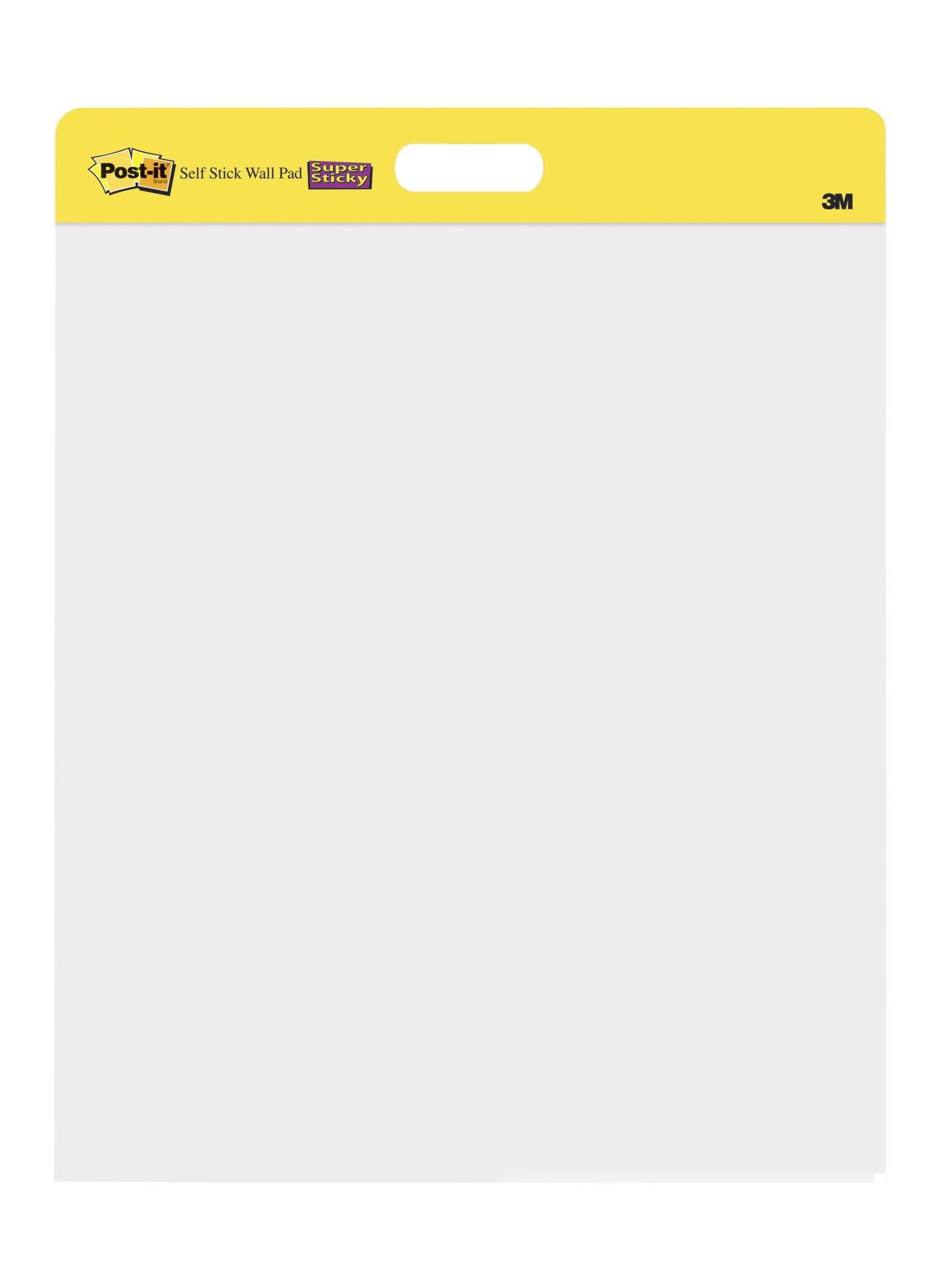 Tableau De Réunion Nomade Post-It® Super Sticky 566, Blanc, 58.4 cm x 50.8  cm, 20 Feuilles/Bloc, 2 Blocs/Paquet + 8 Command™ Strips/Pack