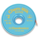 525L - CHEMTRONICS CHEM WIK ROSIN FLUX DESOLDERING WICK 25FT