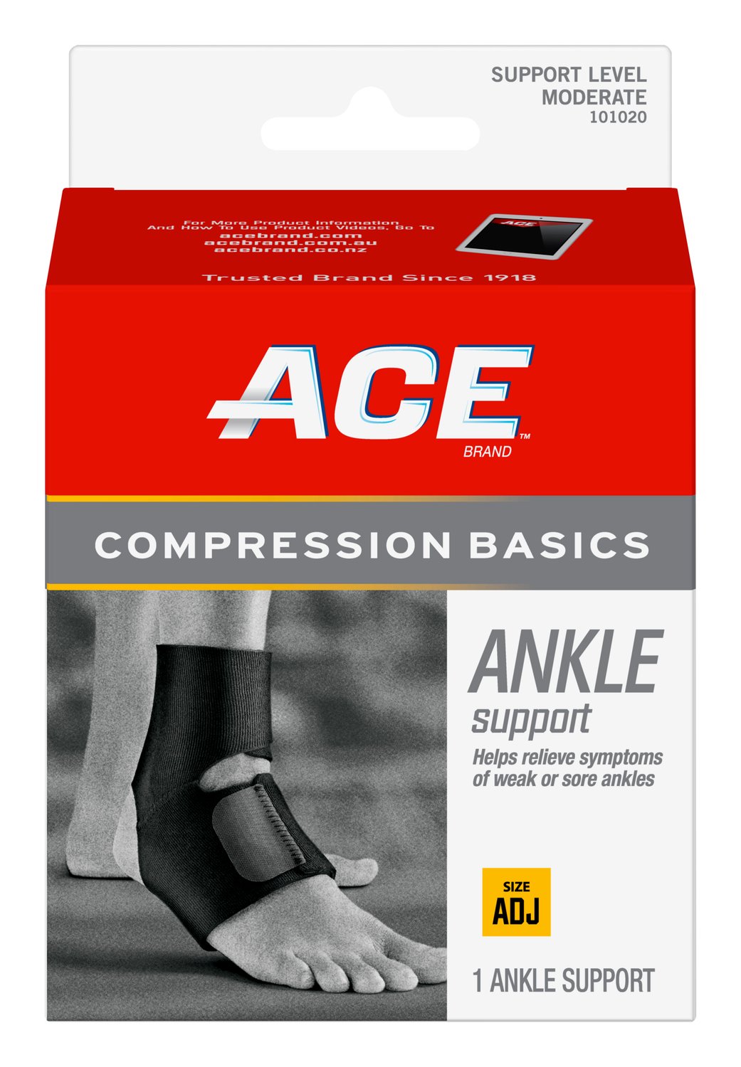 7100172612 - ACE Sport Basics Ankle Support 101020, Adjustable