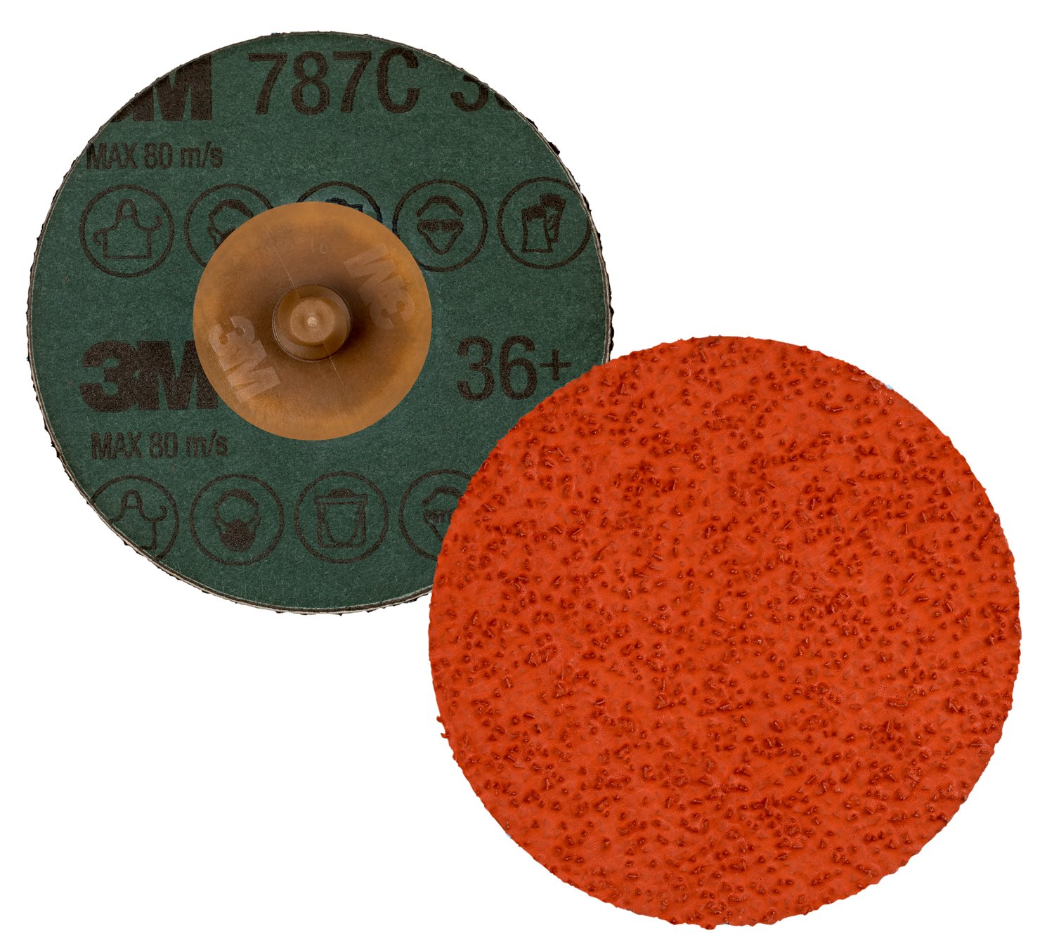 7100100980 - 3M Roloc Fibre Disc 787C, 36+, TR, 4 in, Die R400BB, 25/Carton, 100 ea/Case
