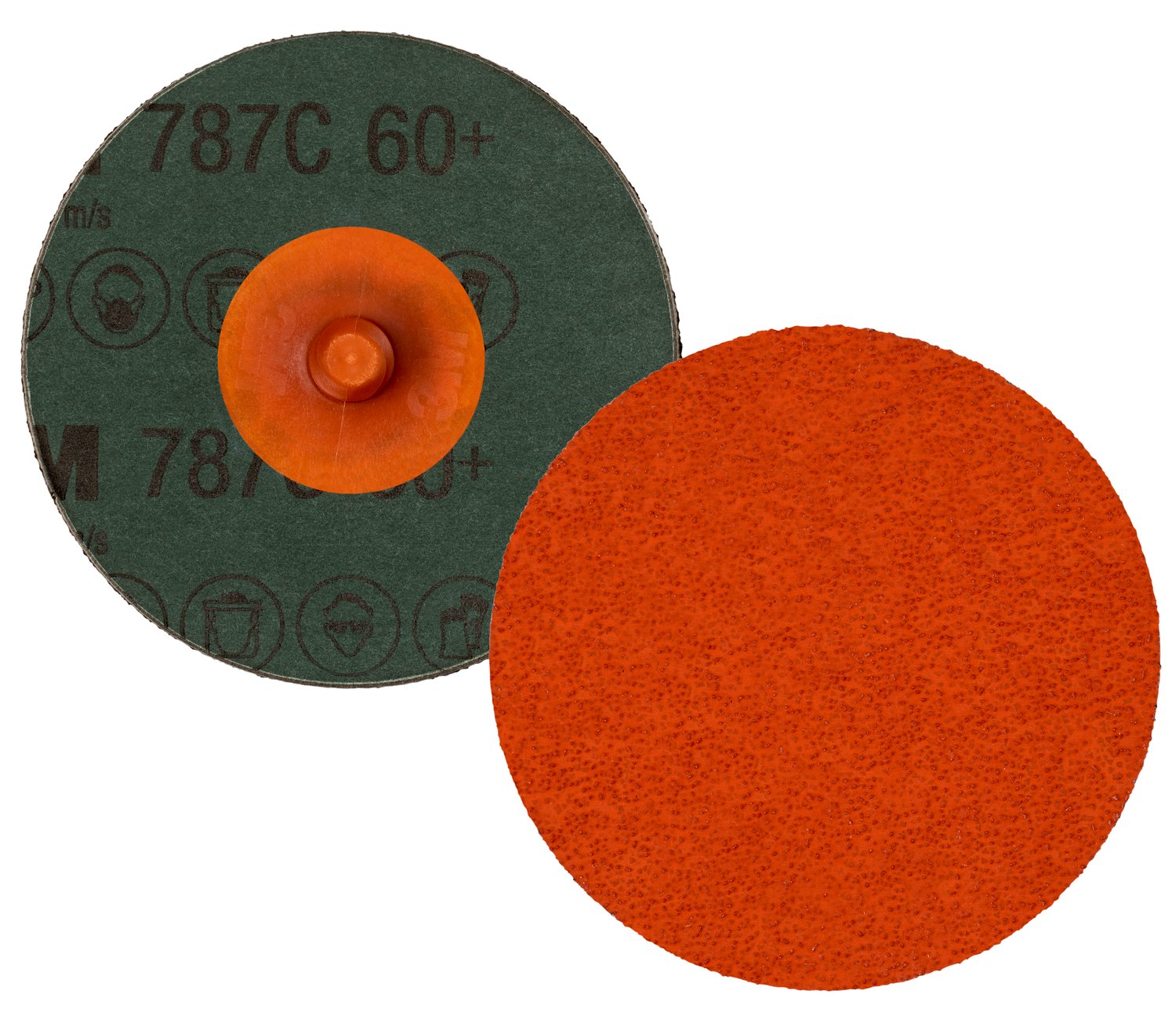 7100100979 - 3M Roloc Fibre Disc 787C, 60+, TR, 3 in, Die R300V, 50/Carton, 200 ea/Case