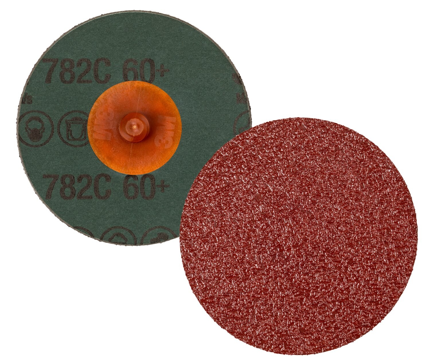 7100100989 - 3M Roloc Fibre Disc 782C, 60+, TR, 2 in, Die R200P, 50/Carton, 200 ea/Case