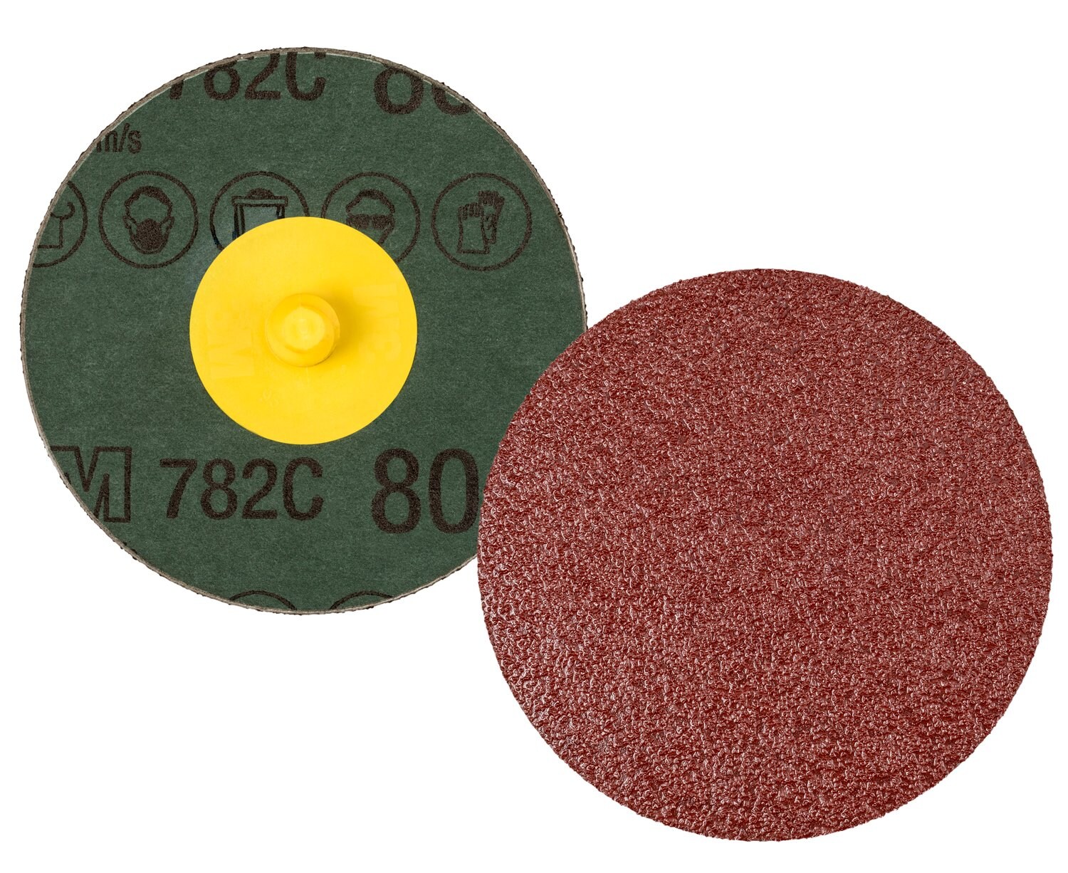 7100100986 - 3M Roloc Fibre Disc 782C, 80+, TR, 3 in, Die R300V, 50/Carton, 200 ea/Case