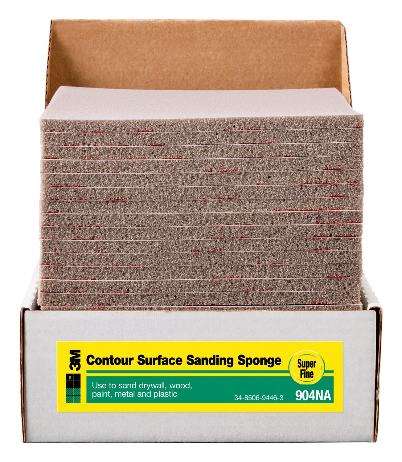 7100172074 - 3M General Purpose Sanding Pad 904-ESF, Contour Surface, 4 1/2 in x 5 1/2 in x 3/16 in, Super Fine, Bulk, 24/cs