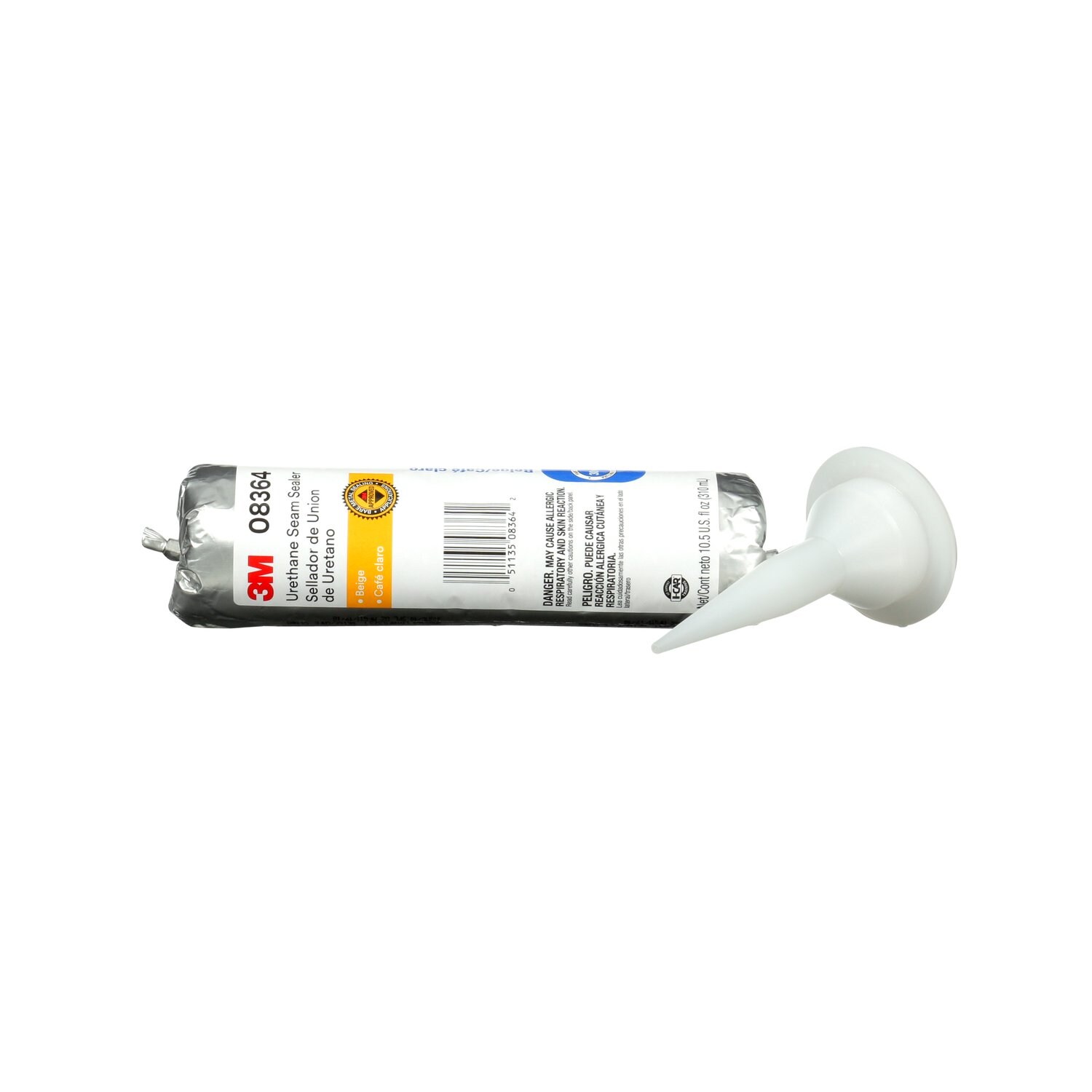 7100049259 - 3M Urethane Seam Sealer 08364, Beige, 310 mL Foil Pack, 6/Case