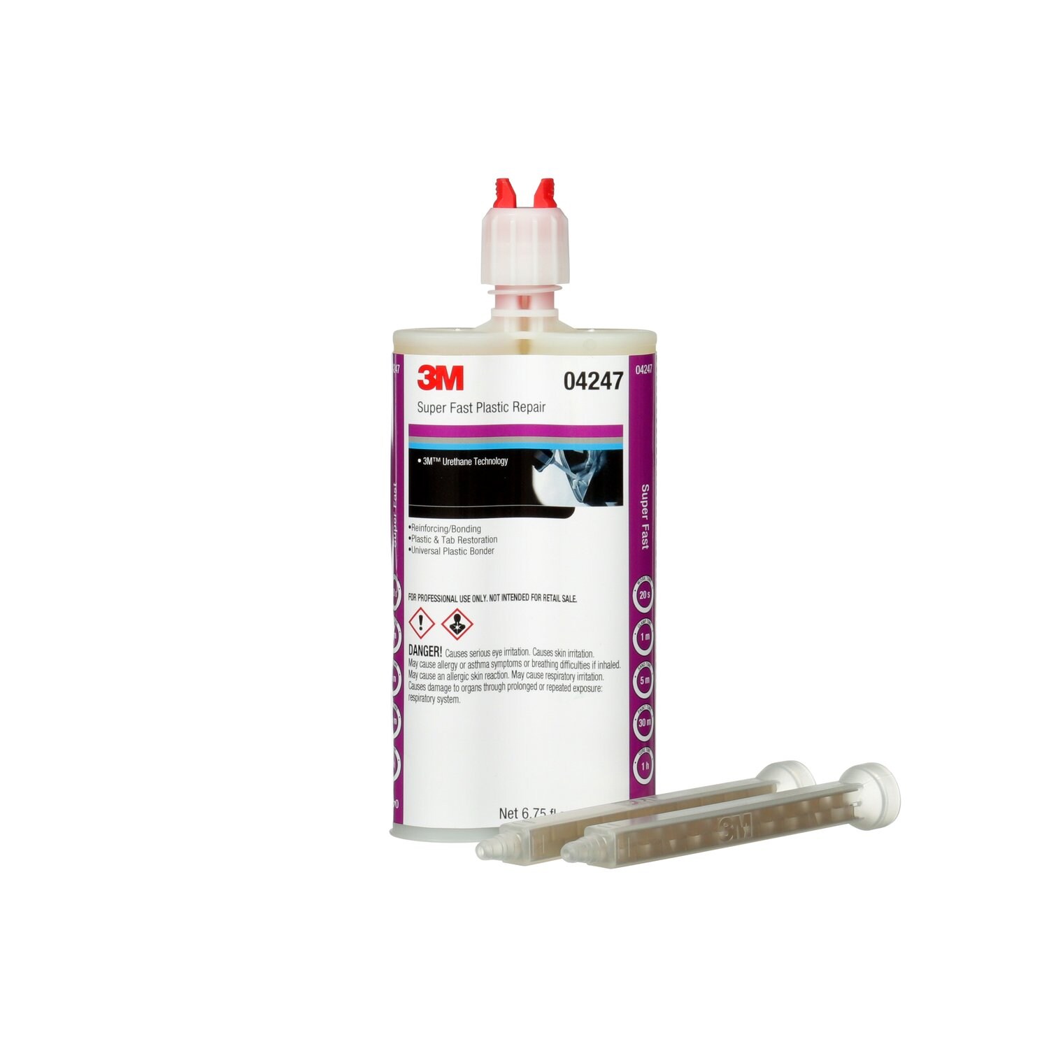 7000121226 - 3M Super Fast Repair Adhesive 04247, Clear 200 mL Cartridge 6/Case