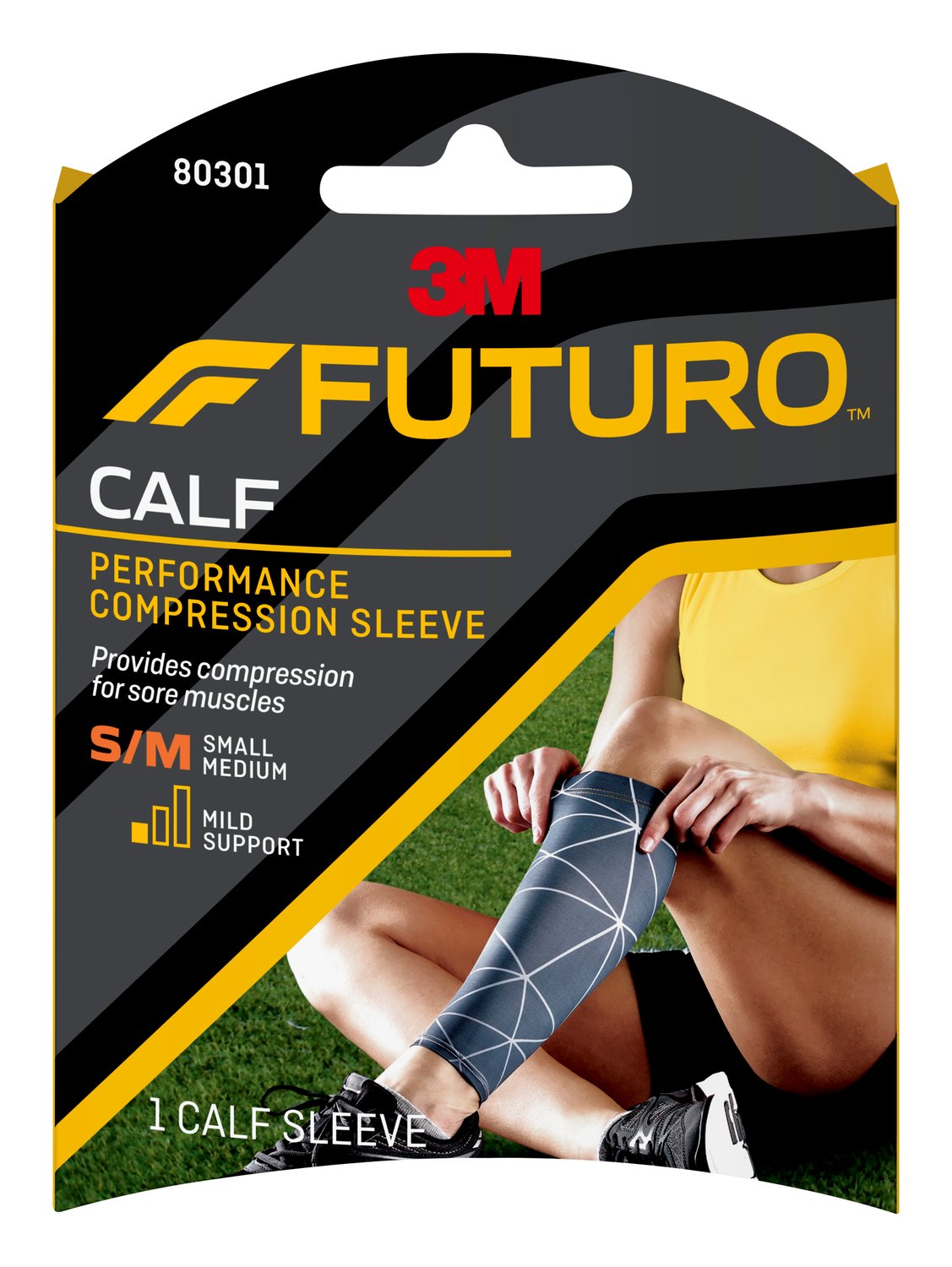 7100151755 - FUTURO Performance Compression Calf Sleeve, 80301EN, Small / Medium