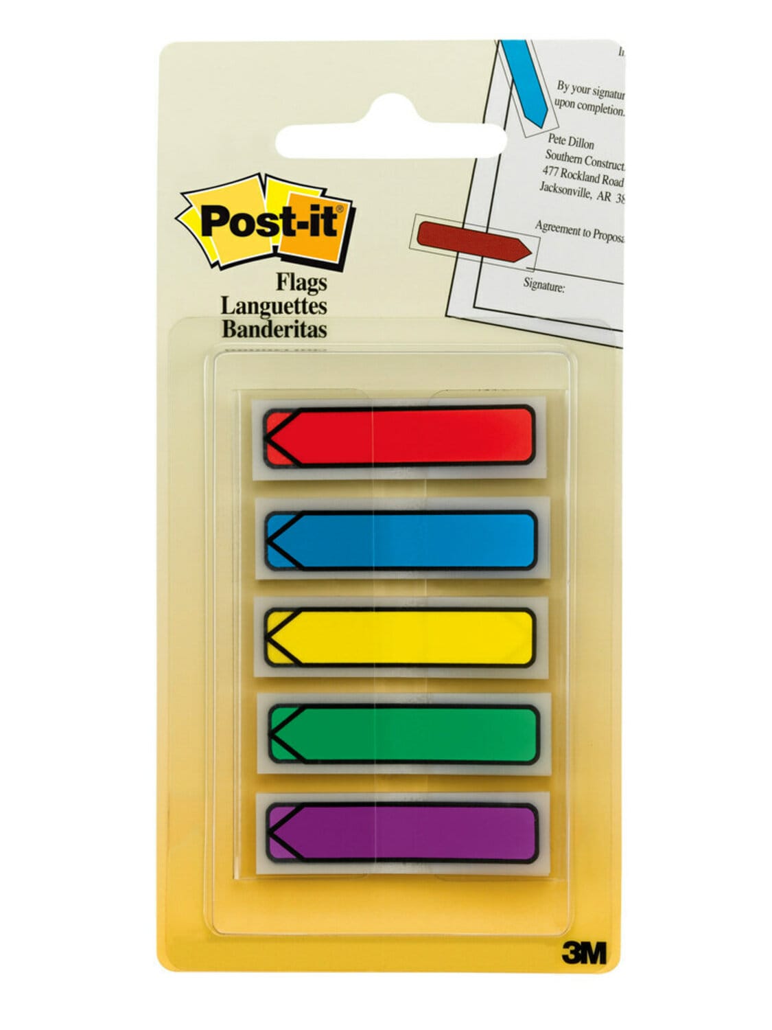 7000127080 - Post-it Flags 684-ARR1, .47 in. x 1.7 in. Assorted Brights 20 each 100 TTL Flags