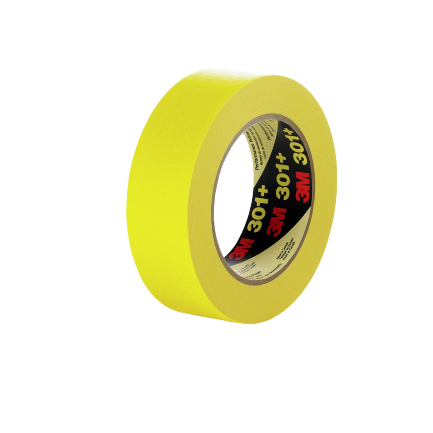 7000124887 - 3M Performance Yellow Masking Tape 301+, 12 mm x 55 m, 6.3 mil, 72 Roll/Case