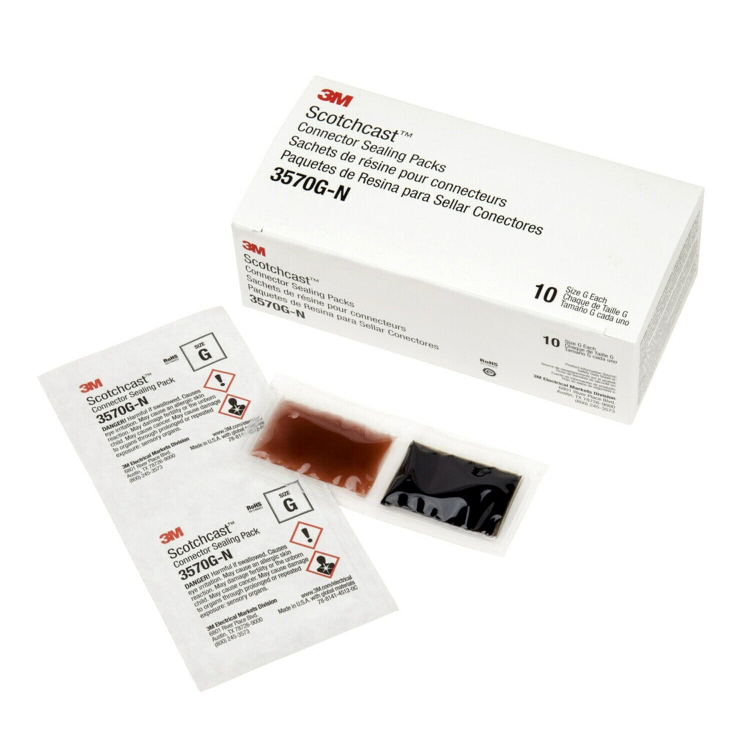 7100230623 - 3M Scotchcast Connector Sealant 3570G-N, Black, Bulk