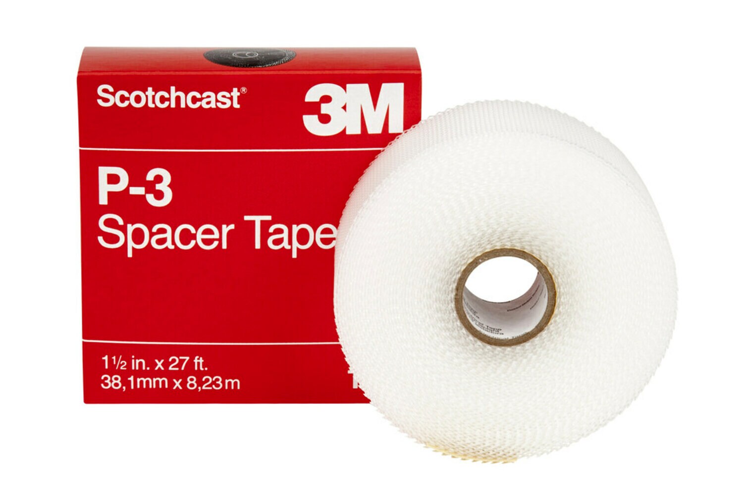 7100017387 - 3M Scotchcast Spacer Tape P-3, 1-1/2 in X 27 ft (38,1 mm x 8,23 m), 50 rolls/case