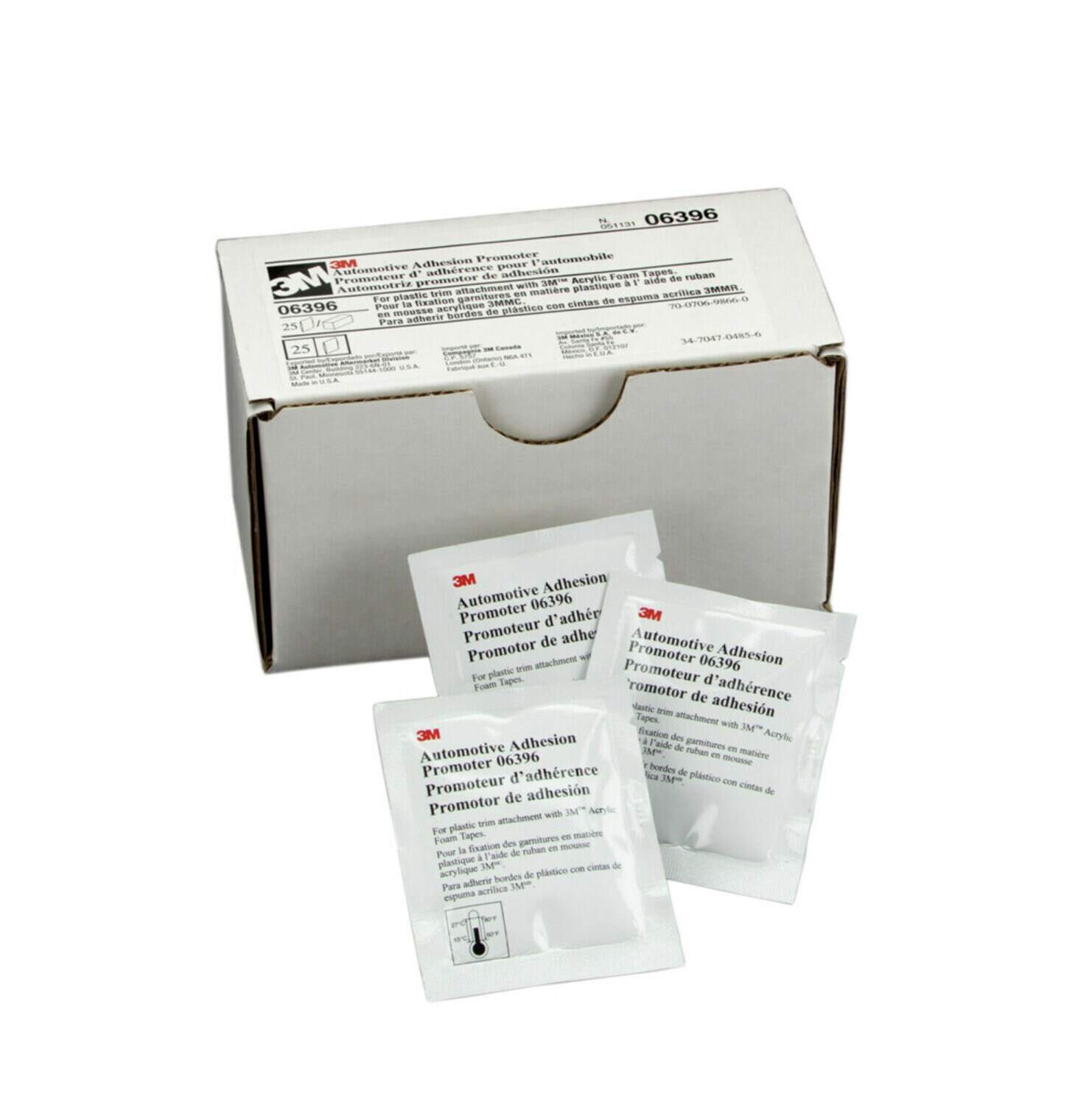 7100009578 - 3M Automotive Adhesion Promoter, Sponge Applicator Packet 06396, 2.5 cc, 100 Packs/Case
