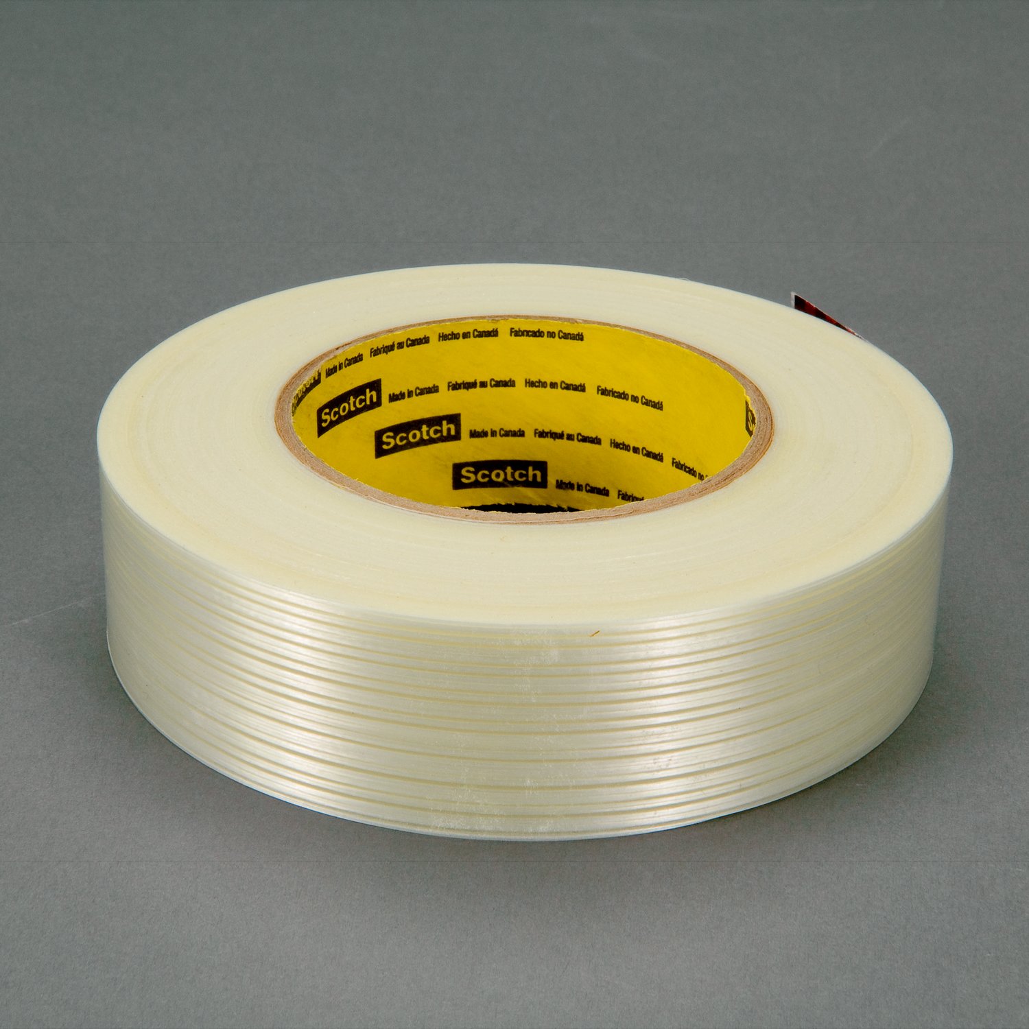 7000137919 - Scotch Filament Tape 8916V, Clear, 96 mm x 55 m, 6.8 mil, 12 Roll/Case