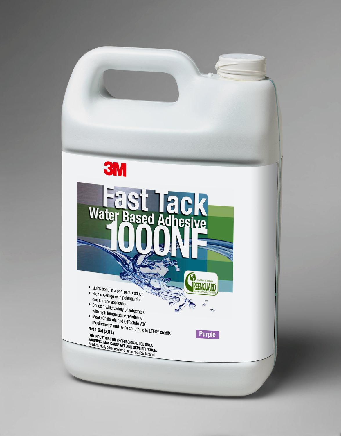 7100007793 - 3M Fast Tack Water Based Adhesive 1000NF, Purple, 1 Gallon, 4 Each/Case