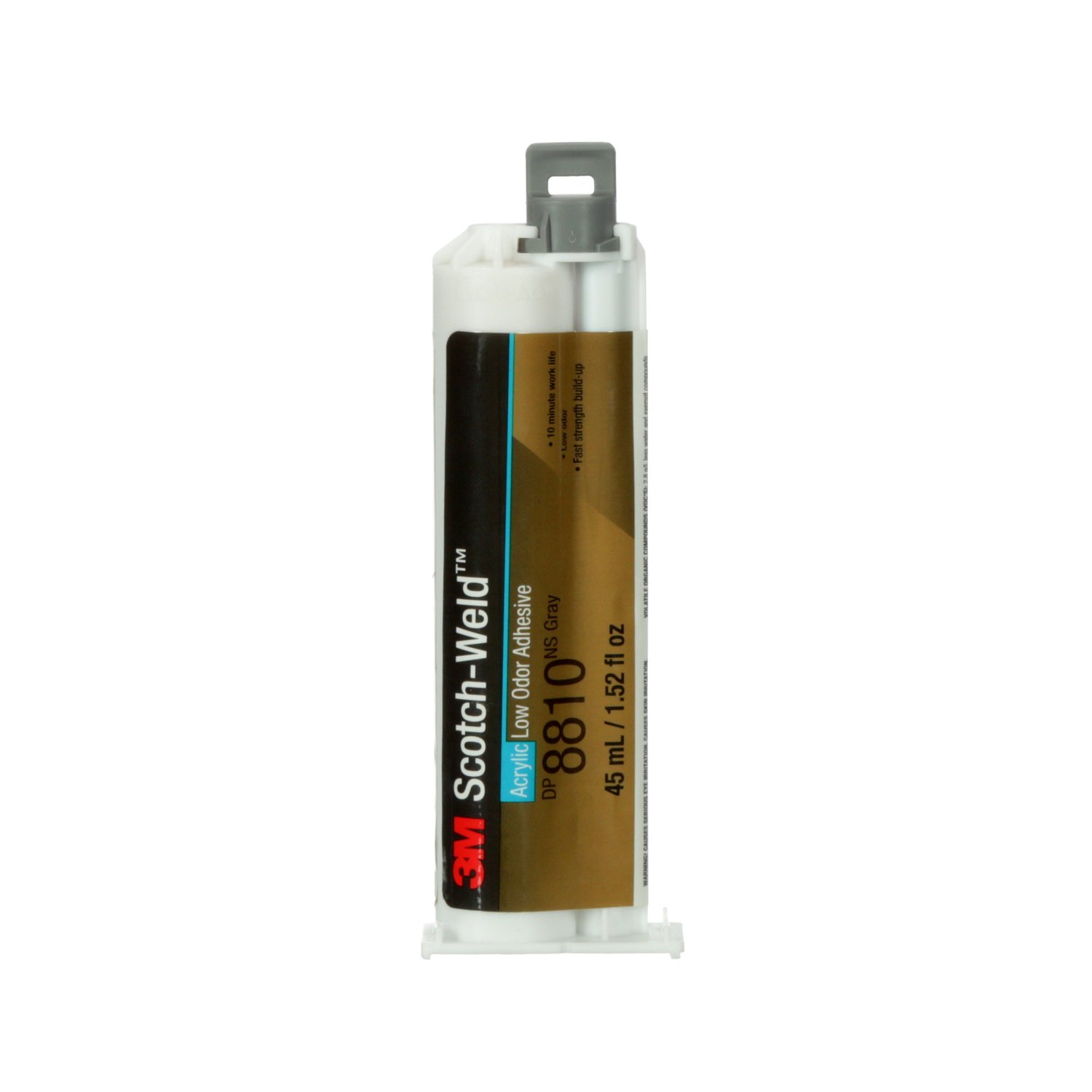 7100097474 - 3M Scotch-Weld Low Odor Acrylic Adhesive DP8810NS, Gray, 45 mL Duo-Pak, 12/Case