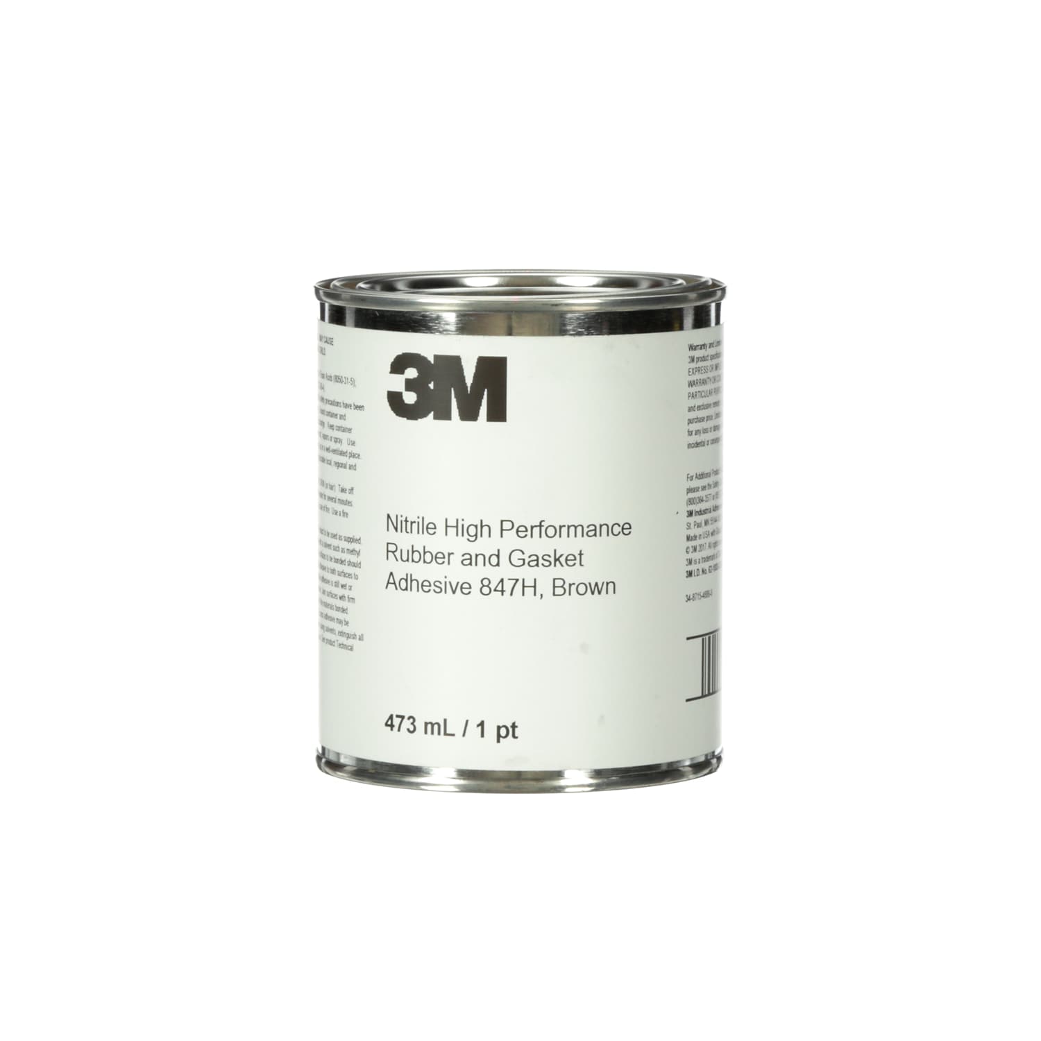 7010330027 - 3M Nitrile High Performance Rubber and Gasket Adhesive 847H, Brown, 1 Pint, 1 Can/Case, Sample
