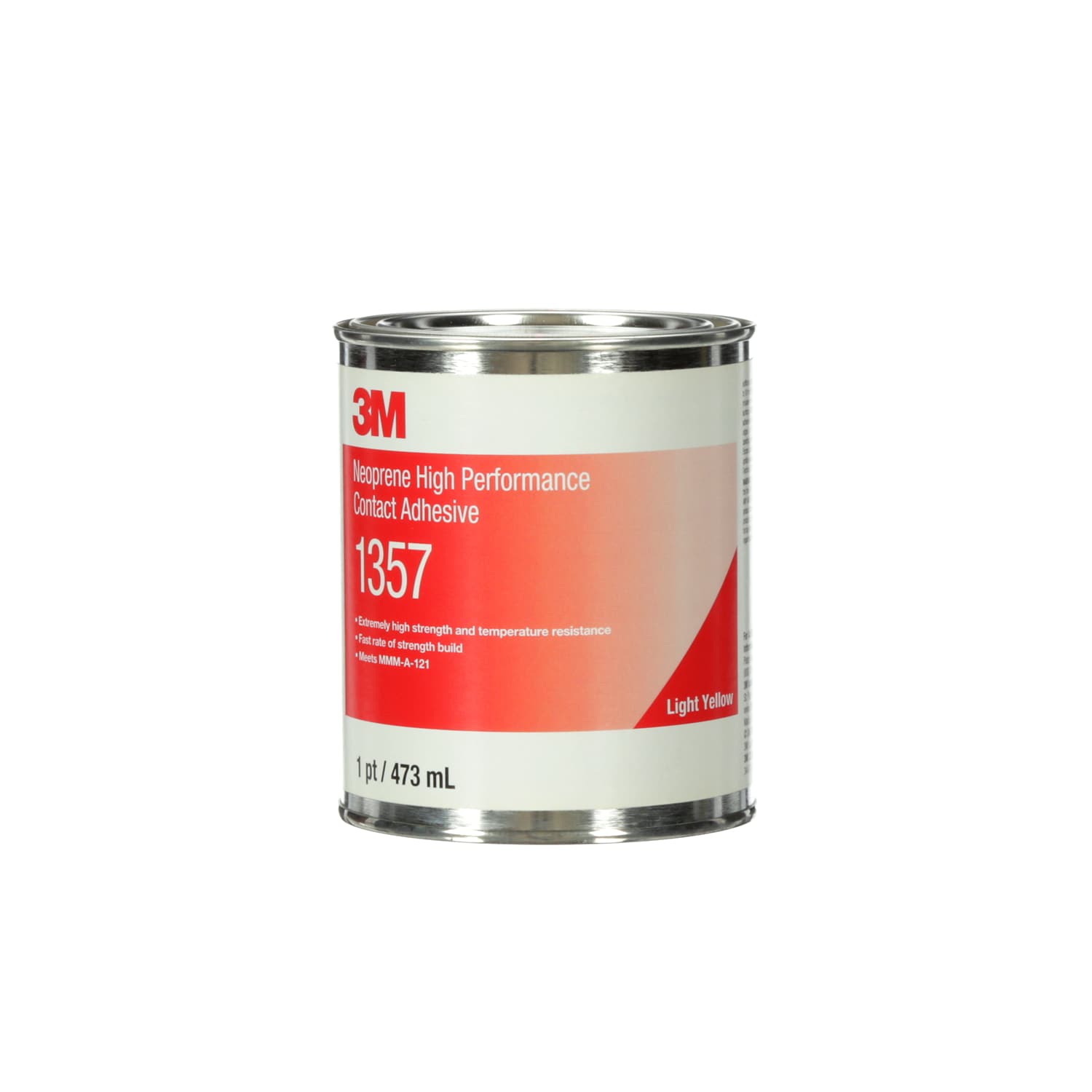 7010367186 - 3M Neoprene High Performance Contact Adhesive 1357, Light Yellow, 1 Pint, 1 Can/Case, Sample