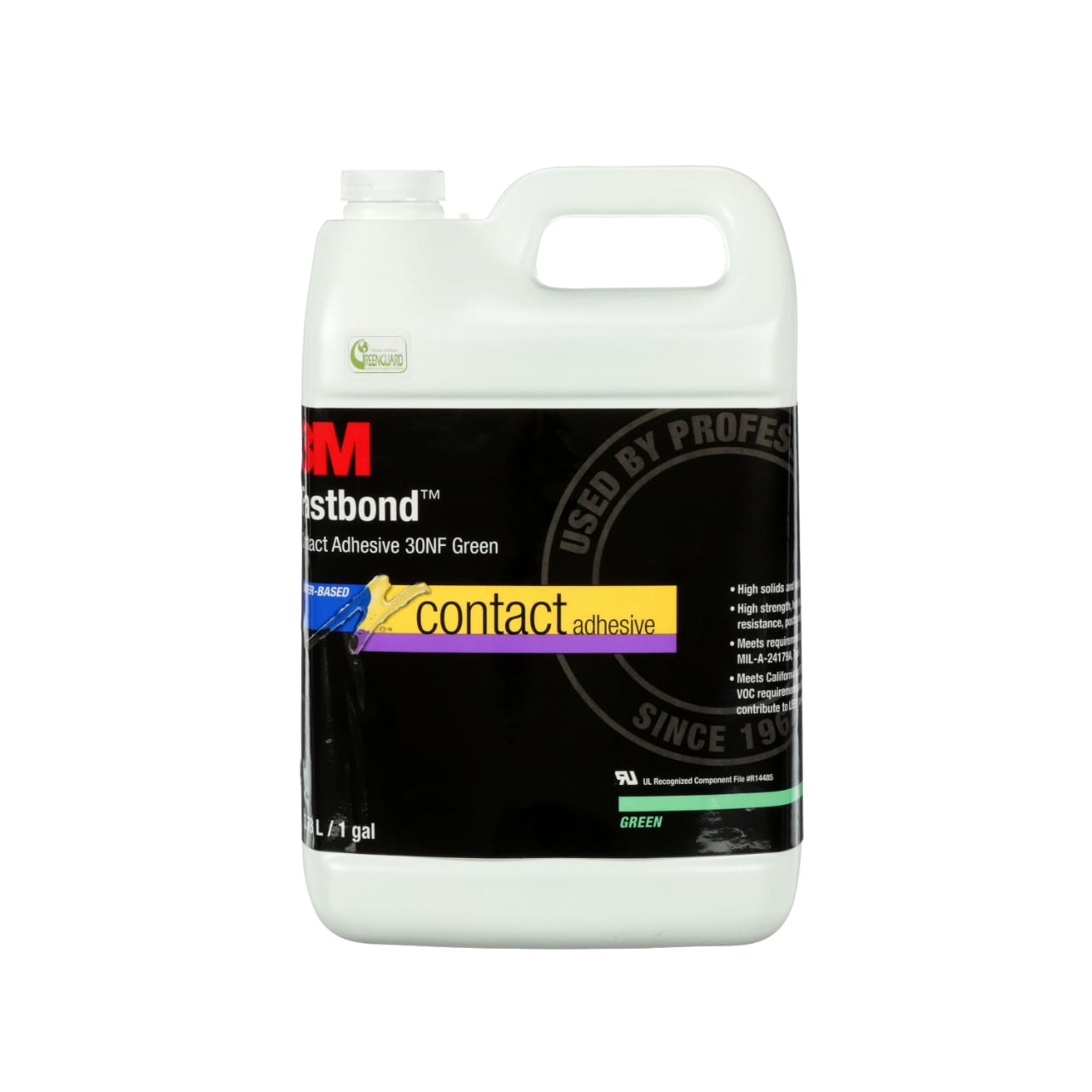 7010367655 - 3M Fastbond Contact Adhesive 30NF, Green, 1 Gallon, 1 Can/Case, Sample