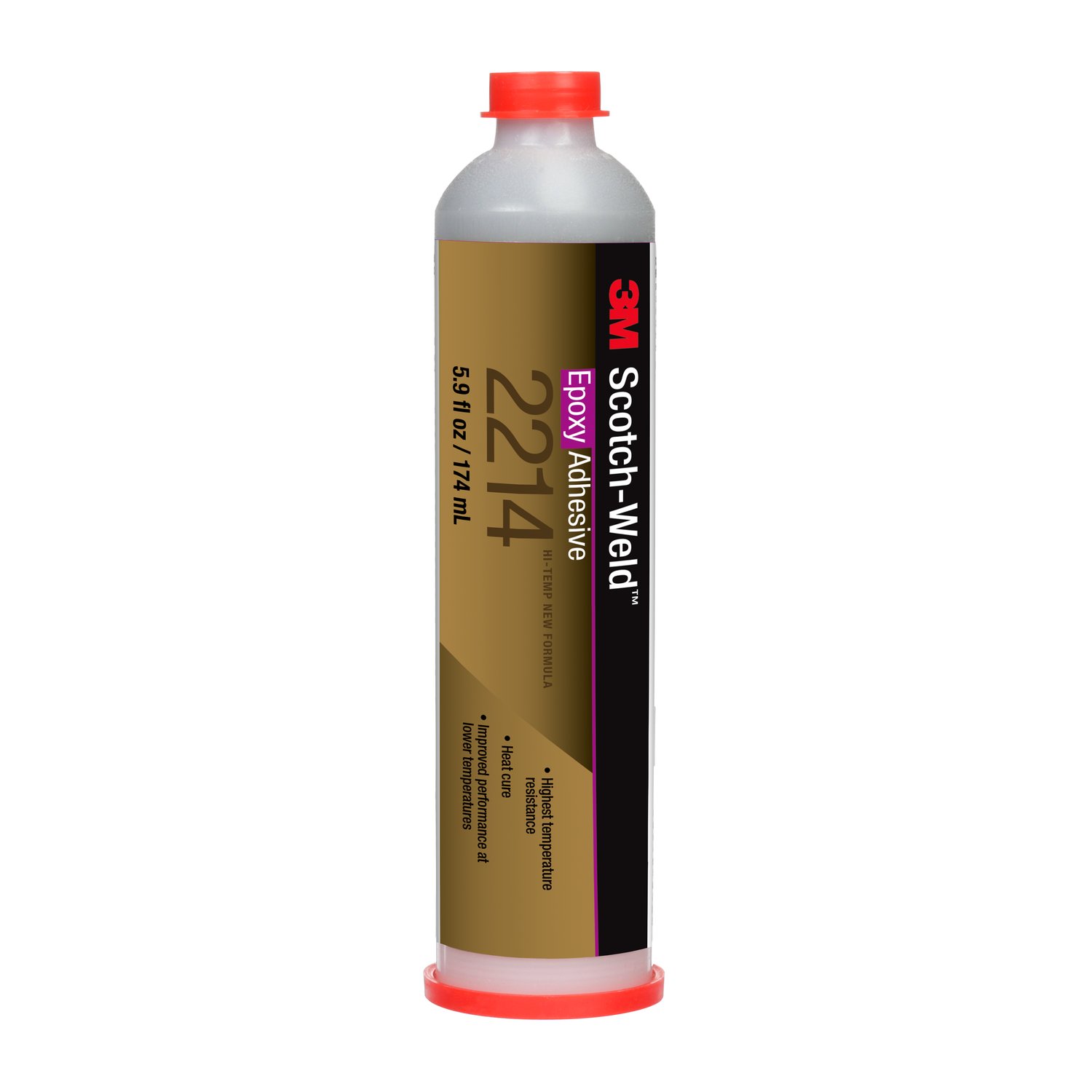 7000046474 - 3M Scotch-Weld Epoxy Adhesive 2214, Hi-Temp New Formula, Gray, 5.9 fl oz Cartridge, 6 each/Case