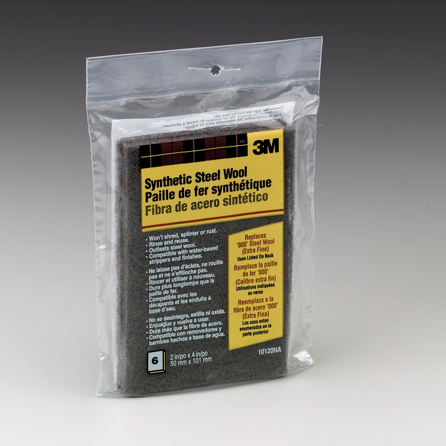 7000126149 - 3M Synthetic Steel Wool Pads, 10120NA, #000 Extra Fine