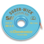 8025 - CHEMTRONICS SODER WICK ROSIN FLUX DESOLDERING WICK 5FT