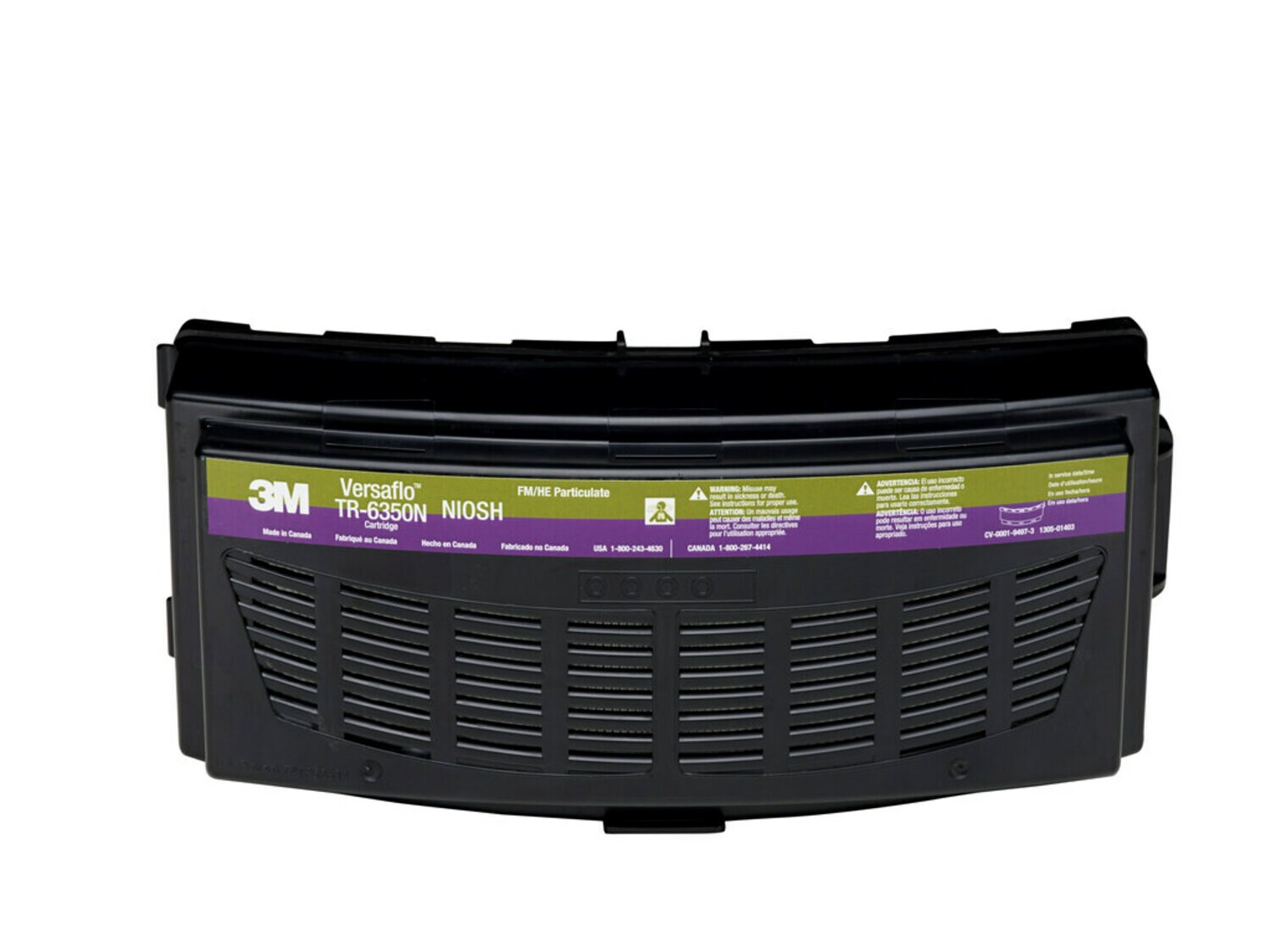 7100027551 - 3M Versaflo Formaldehyde/HEPA Cartridge TR-6350N, for TR-600/800 PAPR, 5 EA/Case