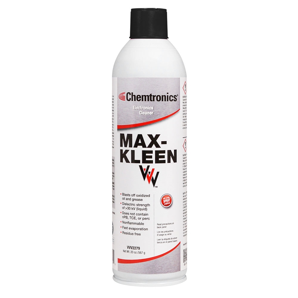 VVV2279 - CHEMTRONICS MAX KLEEN TRI V HEAVY DUTY ELECTRONICS CLEANER 20OZ