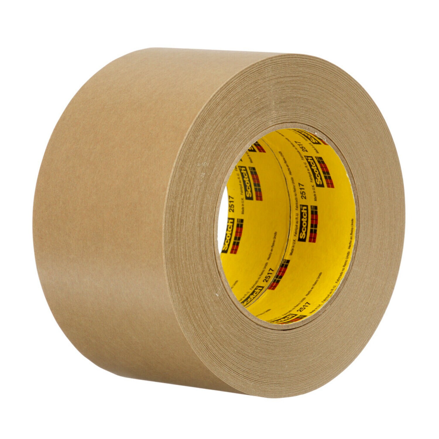 7000088503 - 3M Flatback Tape 2517, Medium Brown, 6.5 mil, 72 mm x 55 m, 12 Roll/Case