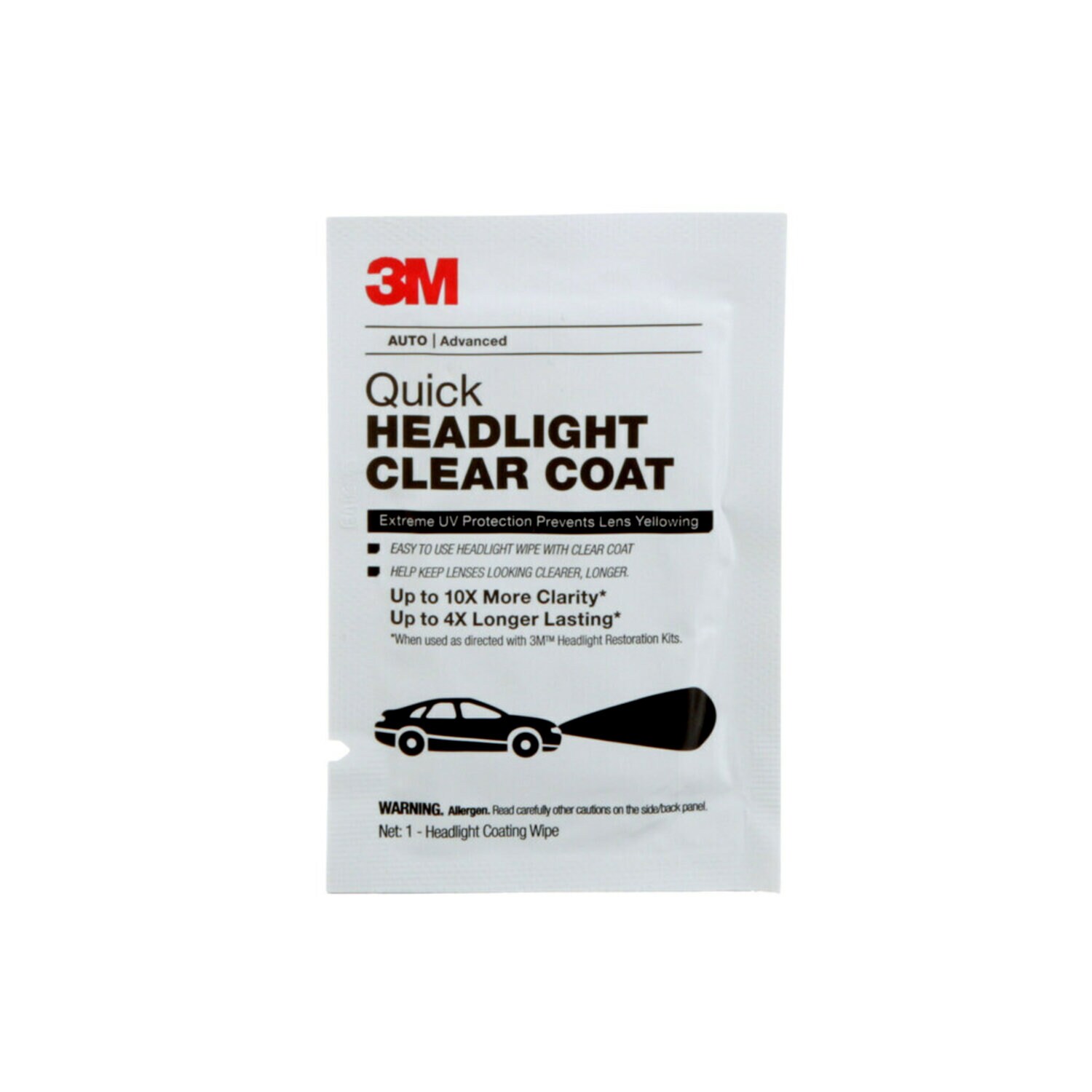 7100127233 - 3M Quick Headlight Clear Coat Wipes, 32516, 40 wipes per case